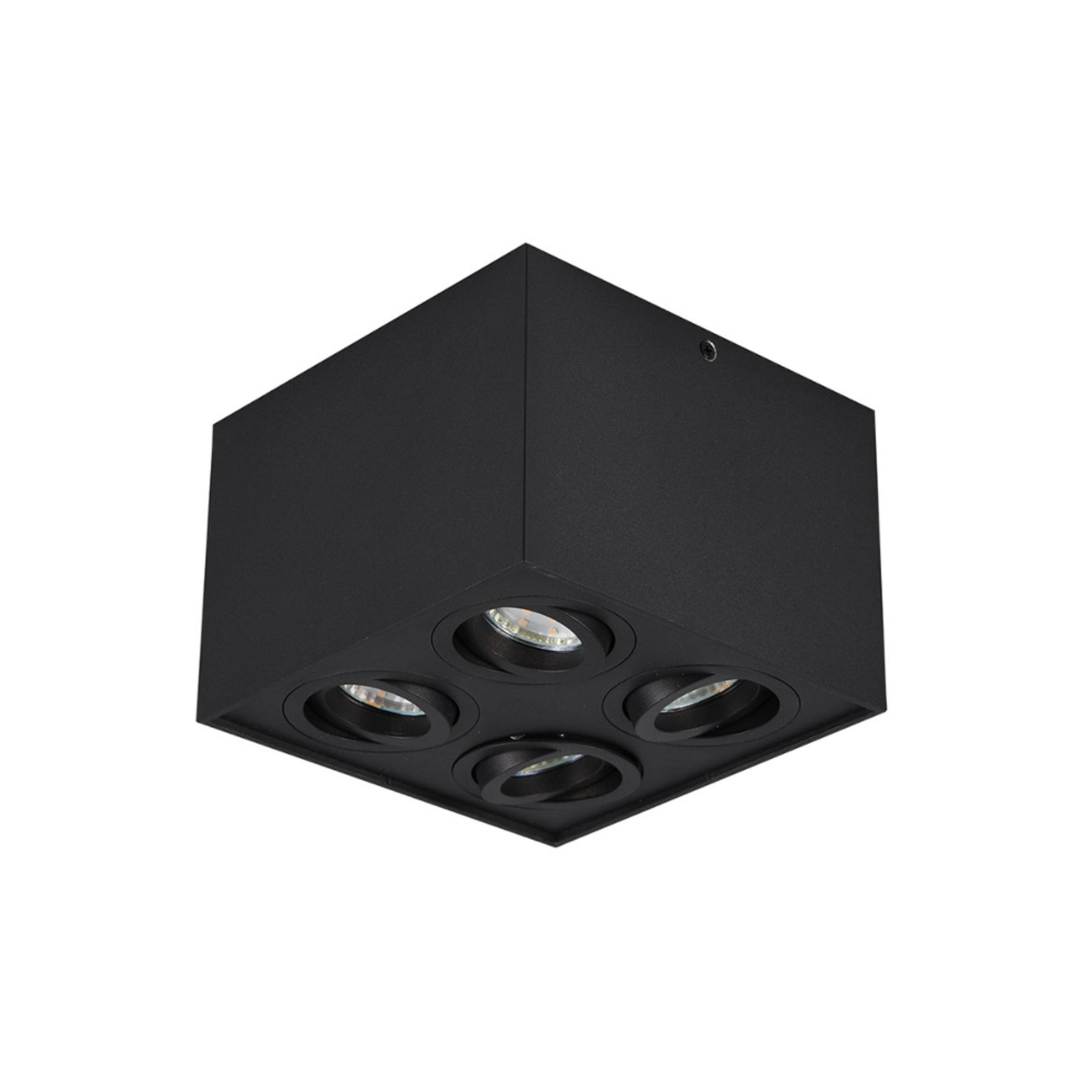 Plafondlamp Biscuit, 4-lamps, zwart