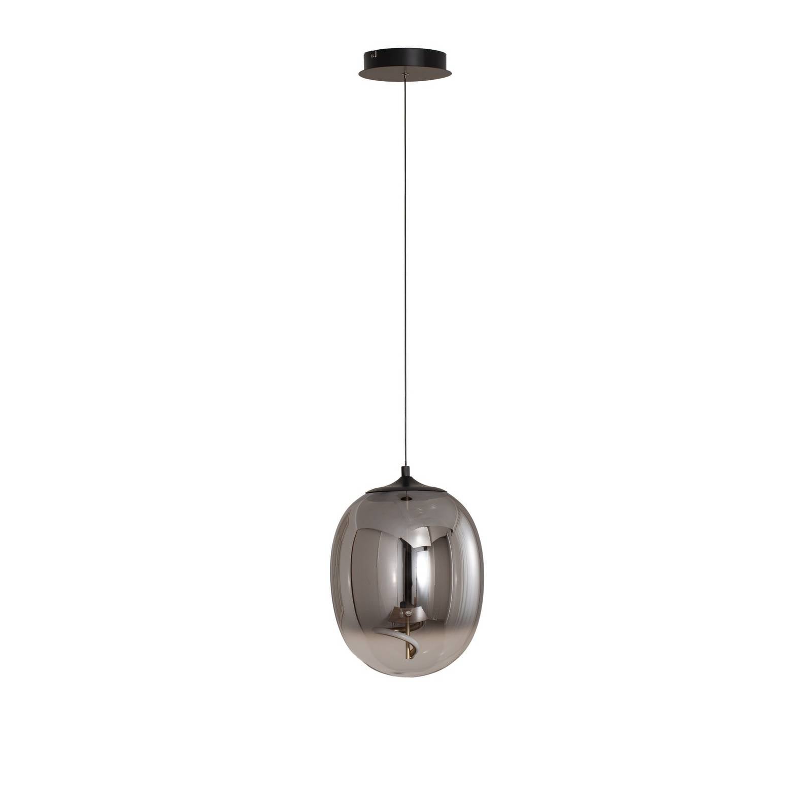 LED-Hängeleuchte Lilly, Glas, rauchgrau, Ø 28 cm, 4000 K