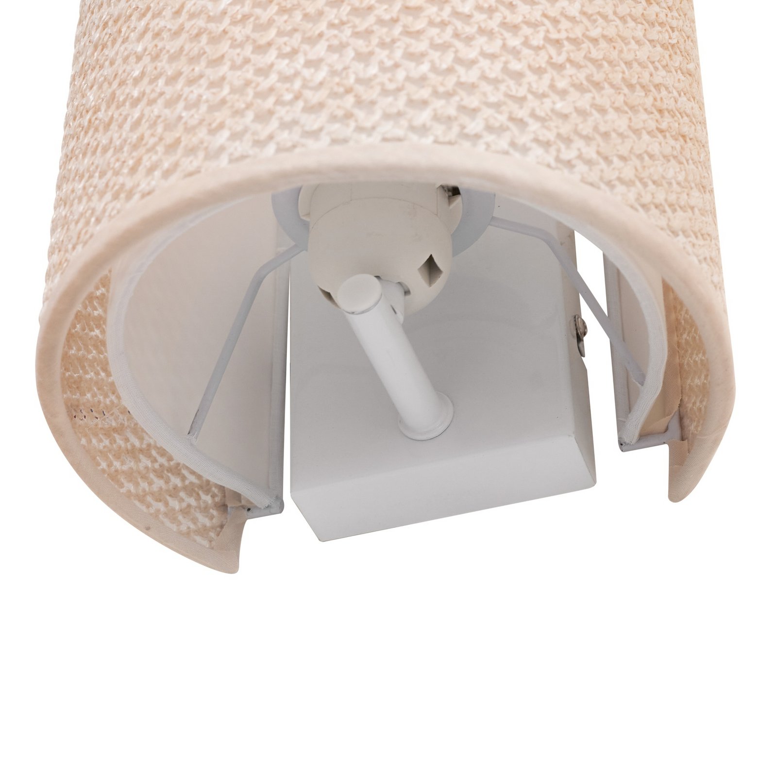 Lindby Wandleuchte Soula, 20 cm, beige, Kunststoff, E27