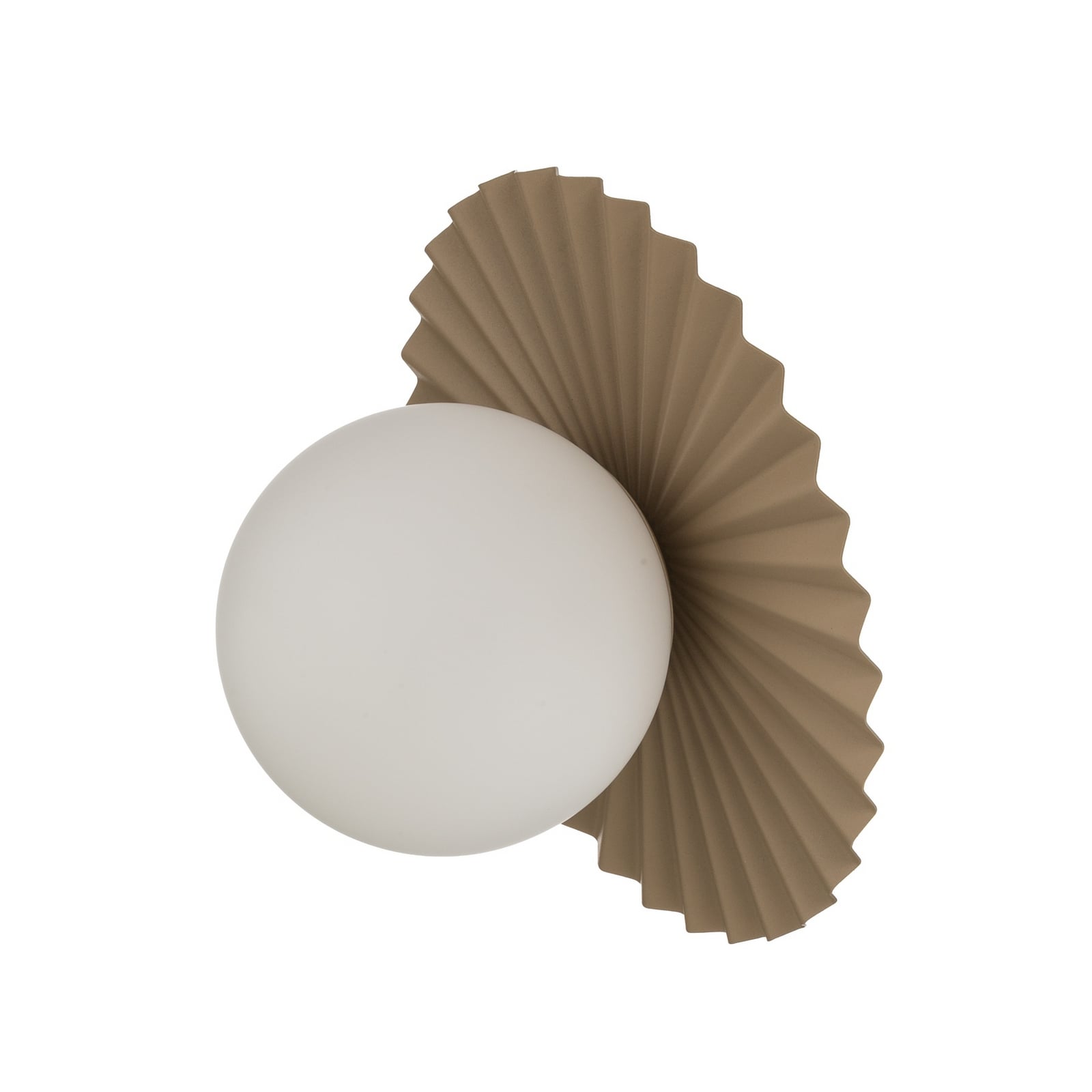 Applique Fiore, grigio-beige, altezza 30 cm, vetro