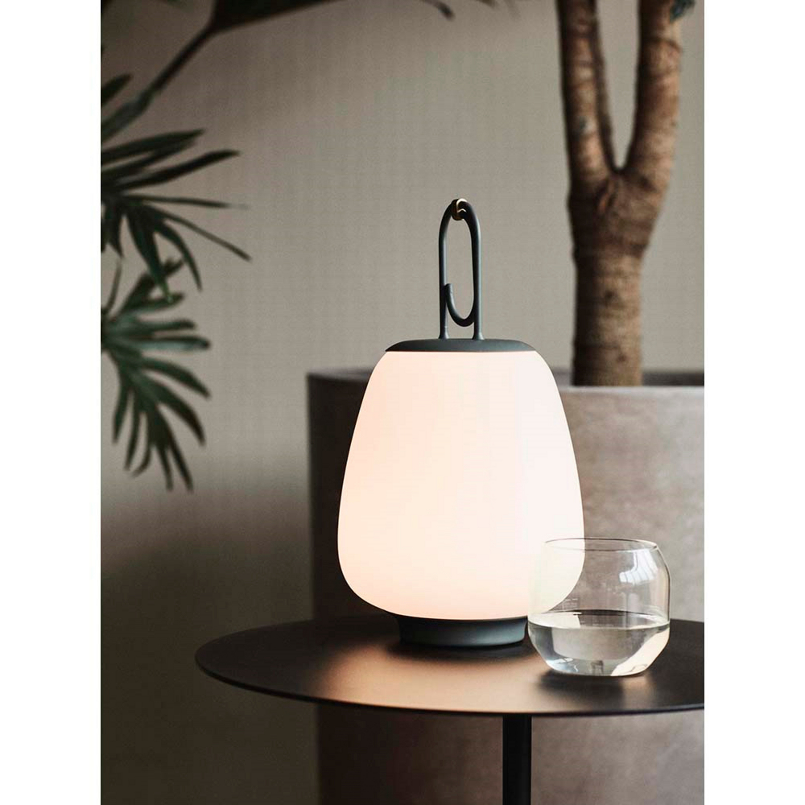 Lucca SC51 Outdoor Portable Opal Glass/Black - &Tradition