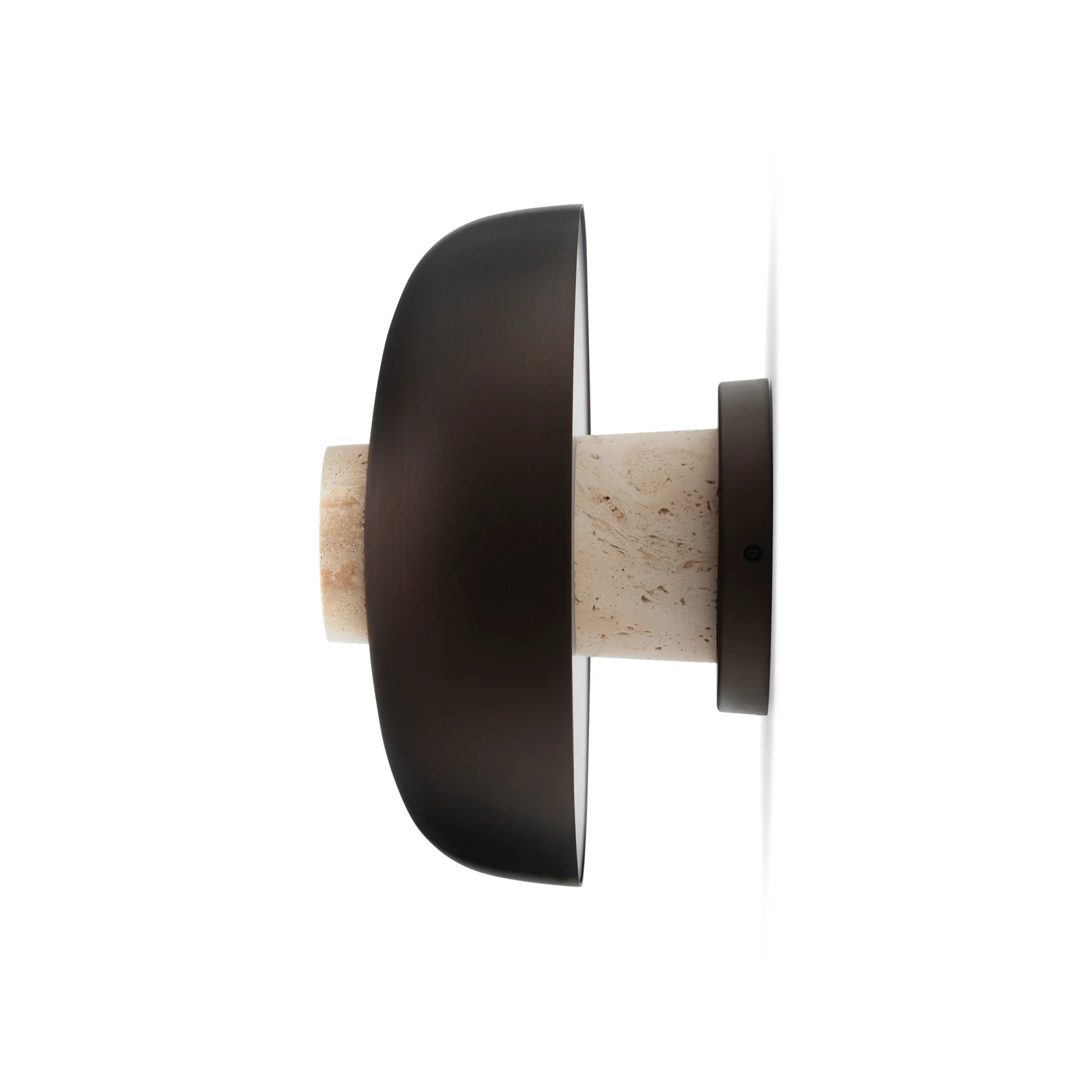 Applique a LED Audo Reverse, sabbia/bronzo, Ø 24 cm, dimmer ruotante