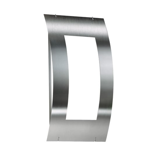 Square outdoor wall light, stainless steel, 35 cm high, E27, IP44 ...
