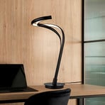 Lampa stołowa LED Danza, czarna matowa, wysokość 50 cm, metalowa