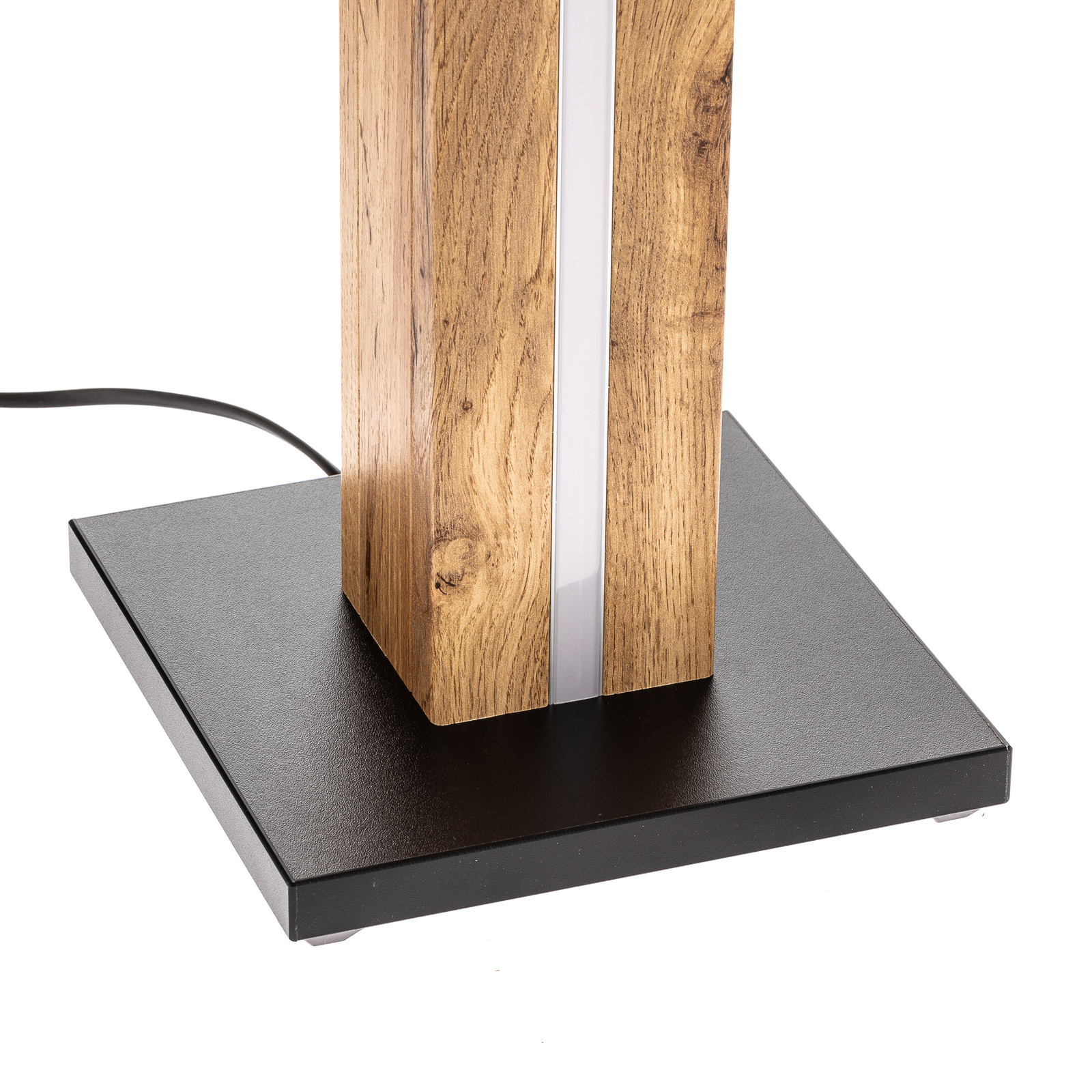 Elegance table lamp, dimmable, oak veneer, beige