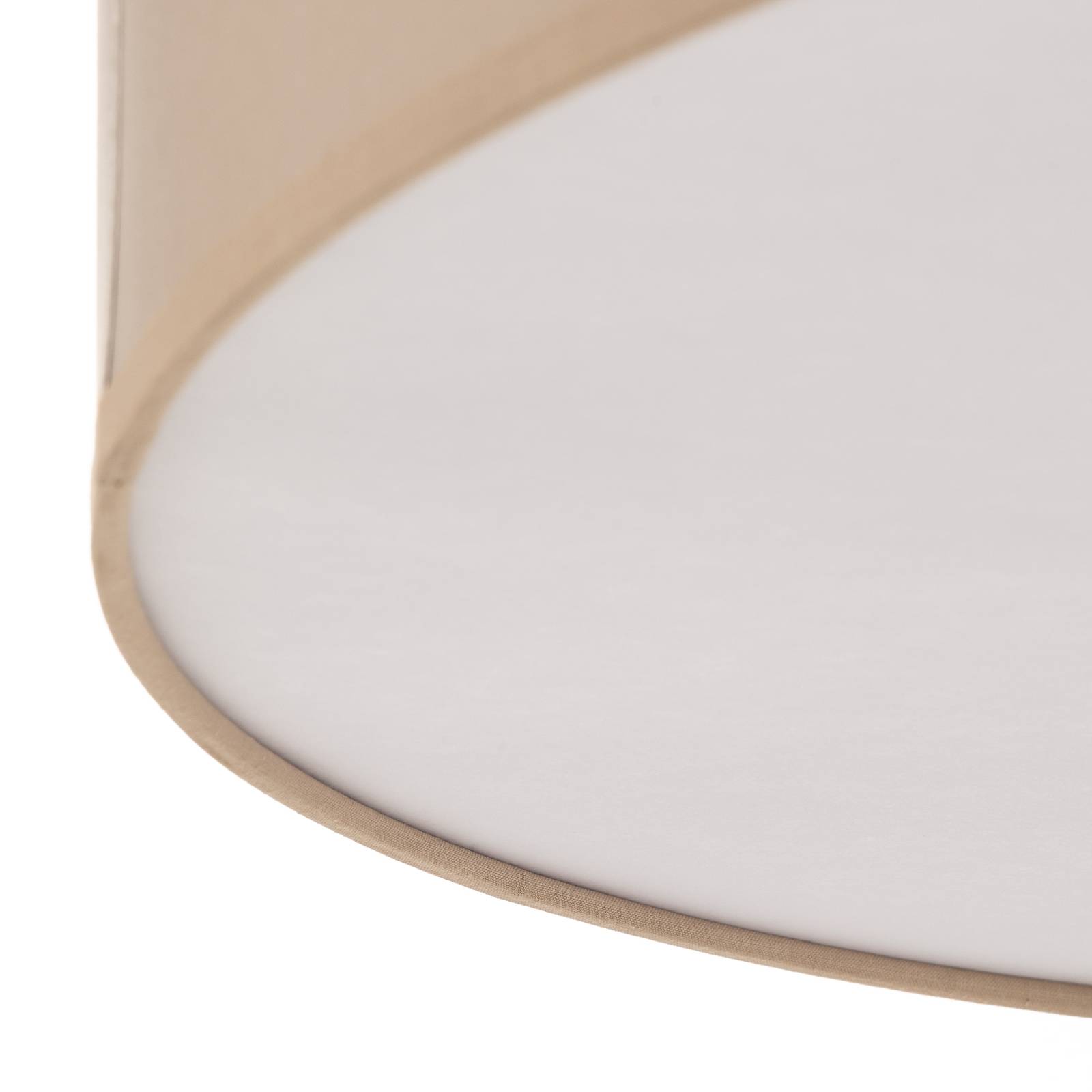 Lampa sufitowa Rondo z odstępem, kremowa Ø 60 cm