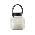 Aston Jar LED solar light, height 16 cm, black/brown, IP44