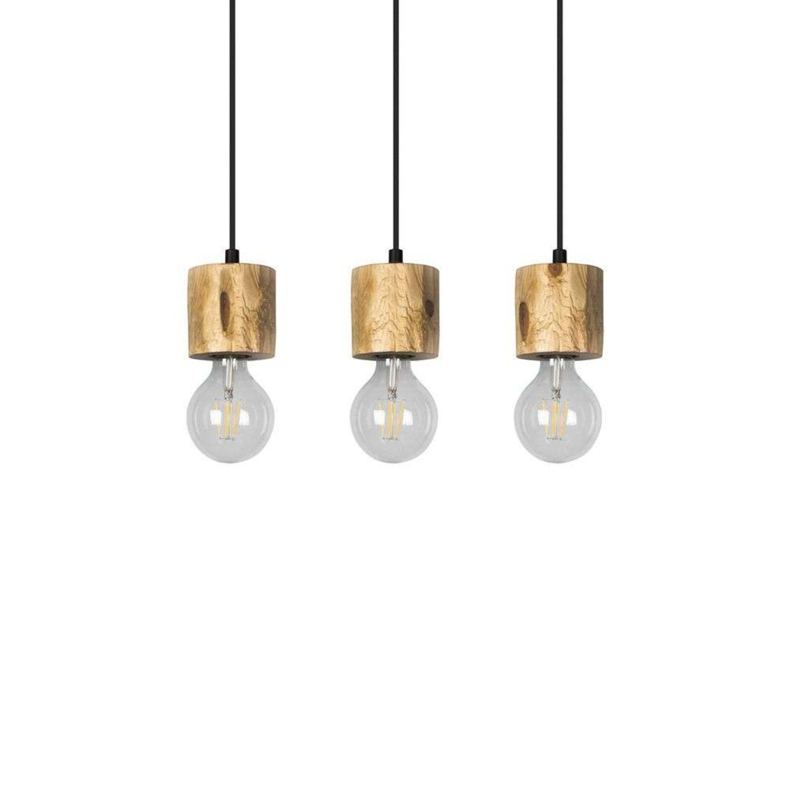 Terra 3 Pendant Light Wood - Envostar