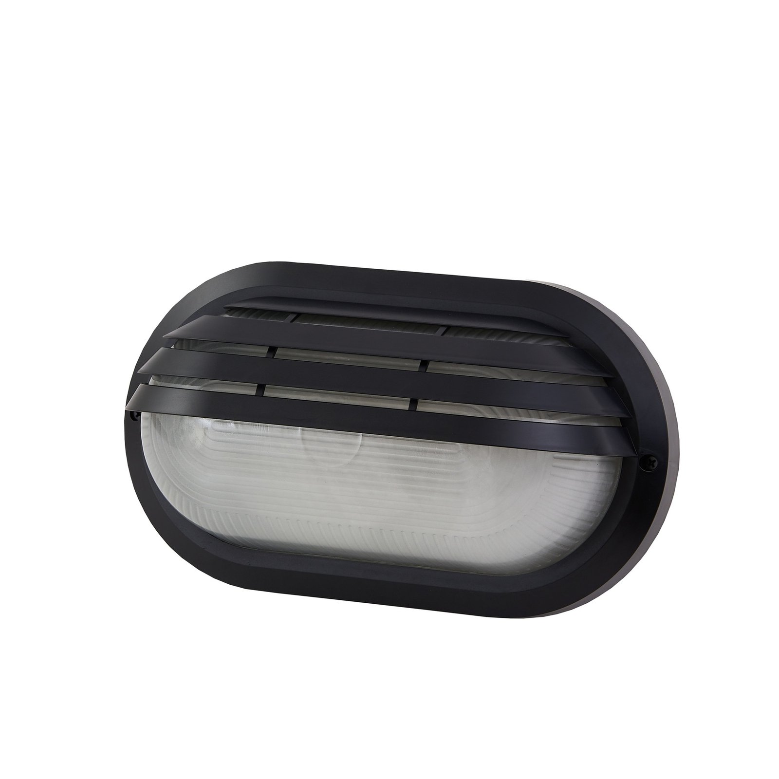 Lindby outdoor wall light Adita, black, ABS, height 16.3 cm