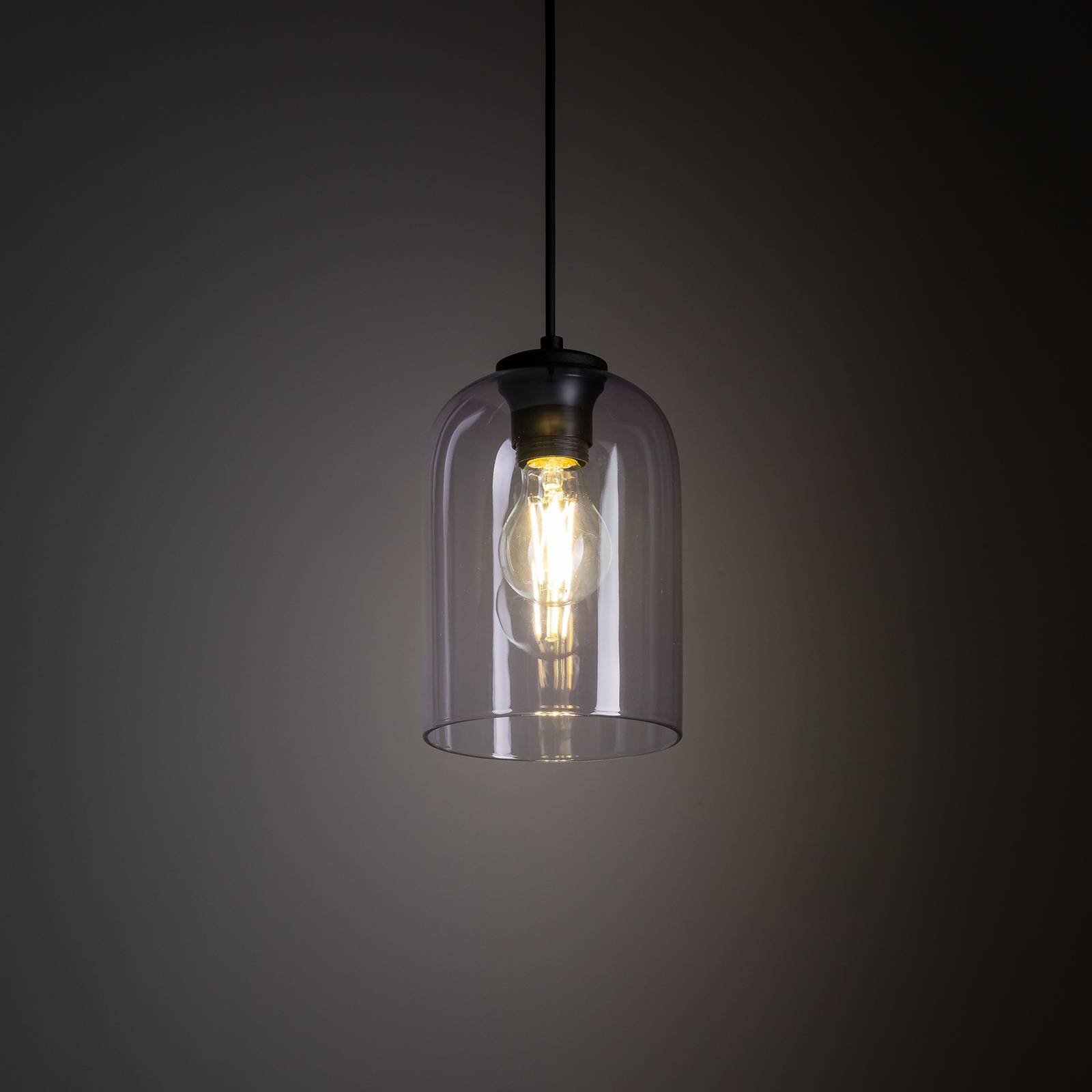 Lampa wisząca Molly, fioletowa, Ø 14 cm, metal/szkło
