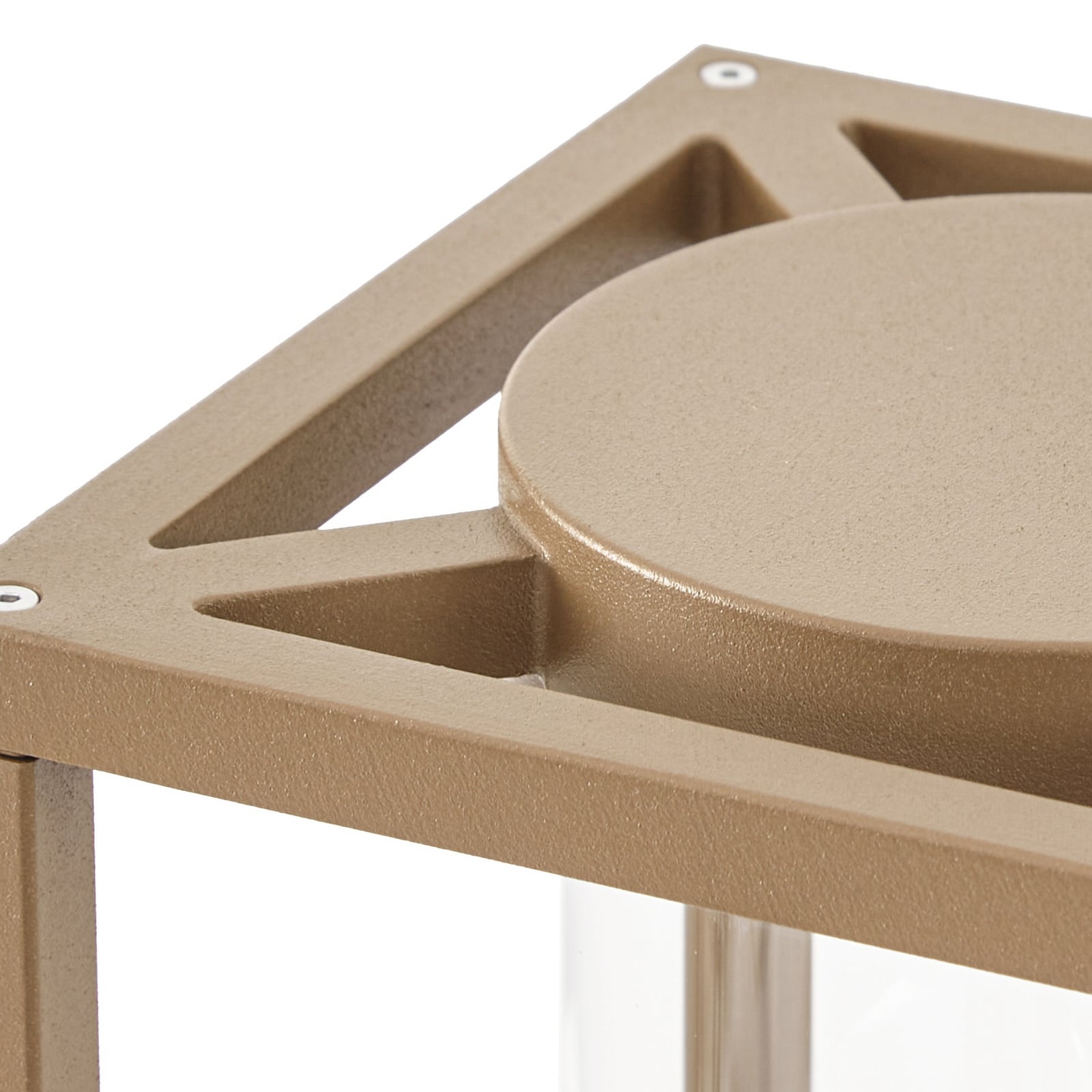 Ferda stazna svjetiljka, IP44, E27, 100 cm, smeđa, staklo - Lucande