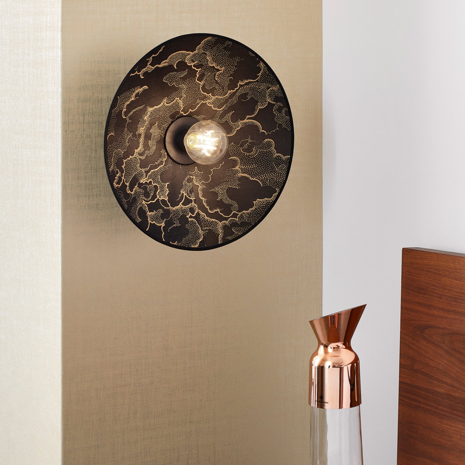 Gatsby Wandleuchte kumo schwarz Ø 40cm - MARKET SET