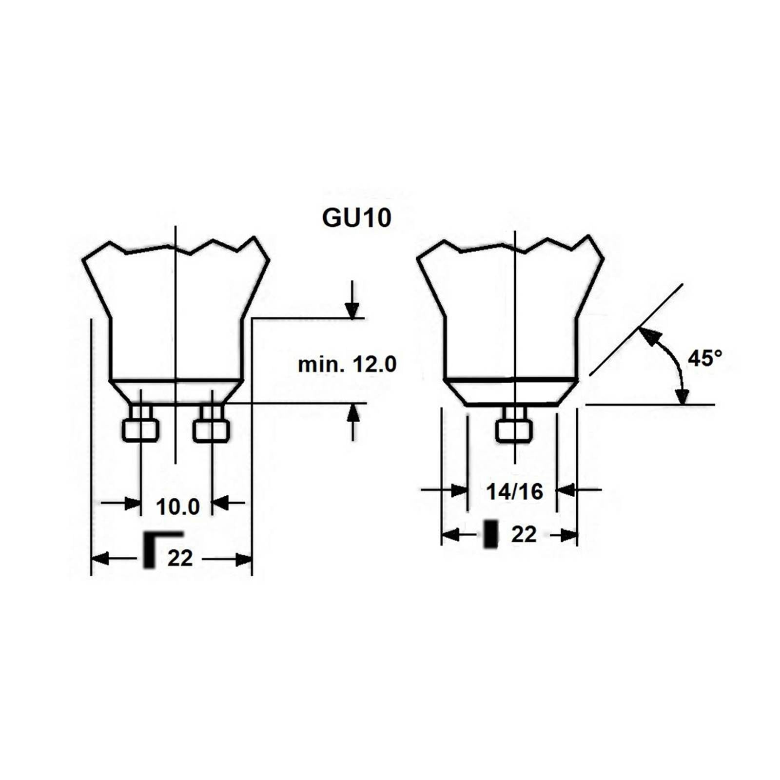 Sylvania SUPERIA RETRO ES50 GU10 LED bulb, 4.6 W, 930, 600 lm, 36°