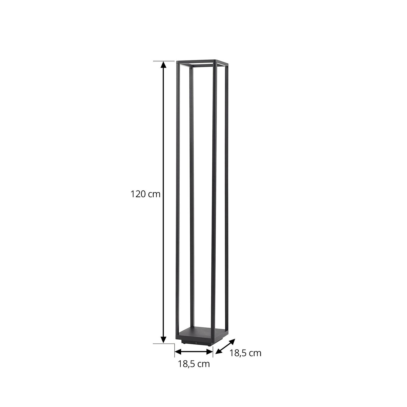 Słupek oświetleniowy LED Thorvid, czarny, aluminium