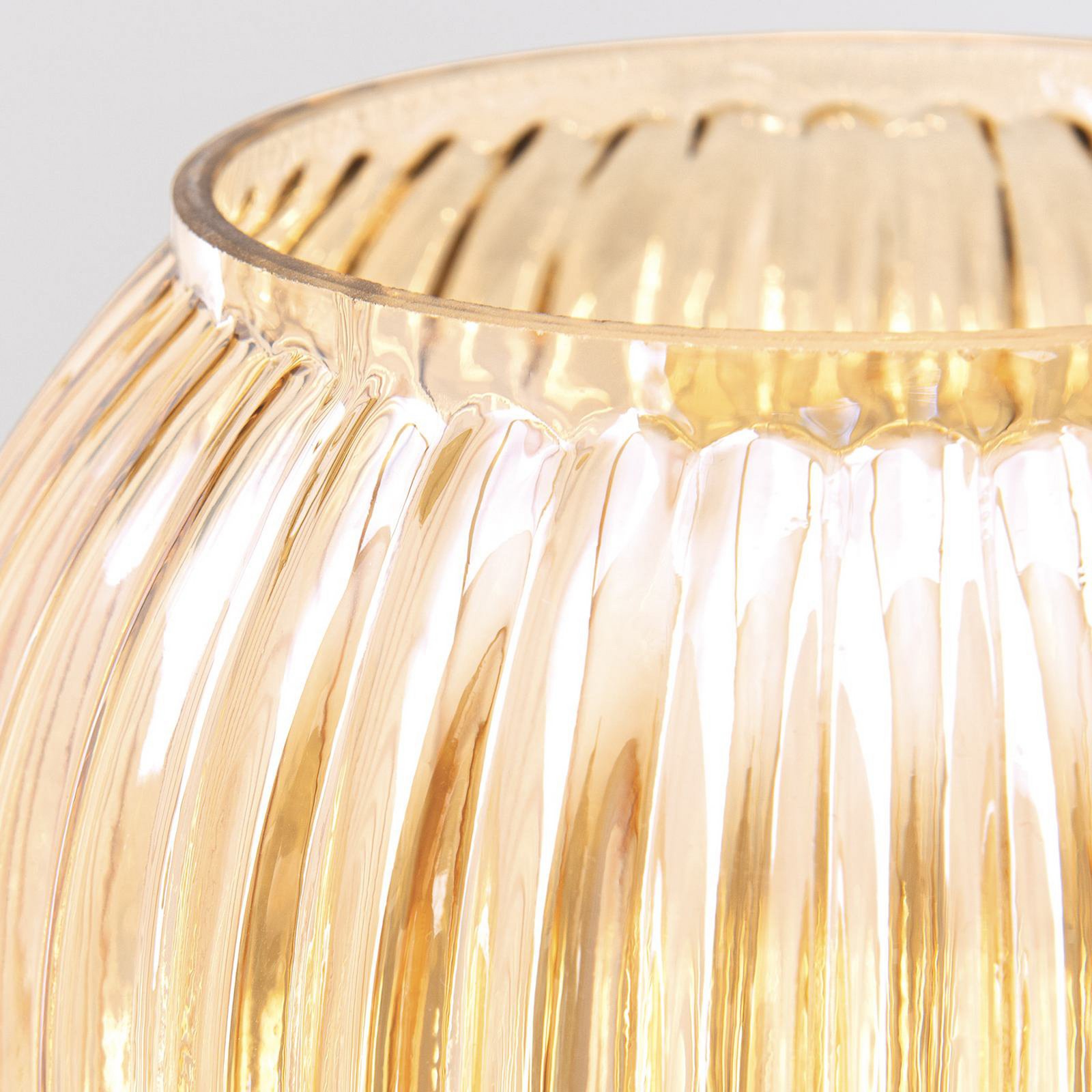 Carneval table lamp, amber, glass, height 23.5 cm, E27