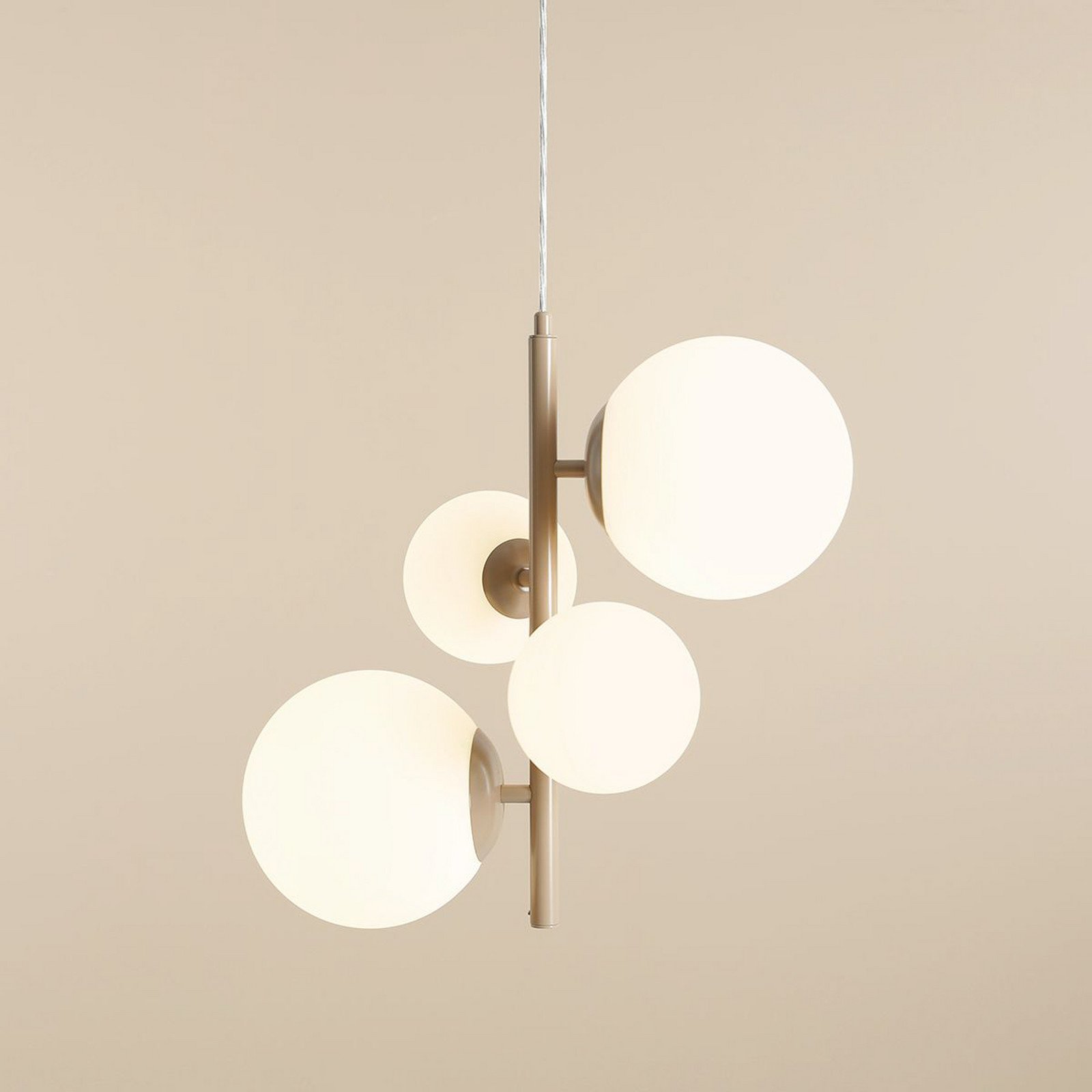 ALDEX Lampă suspendată Joel bej/alb 4 becuri - Camera de zi / sufragerie - beige alb mat - Metal