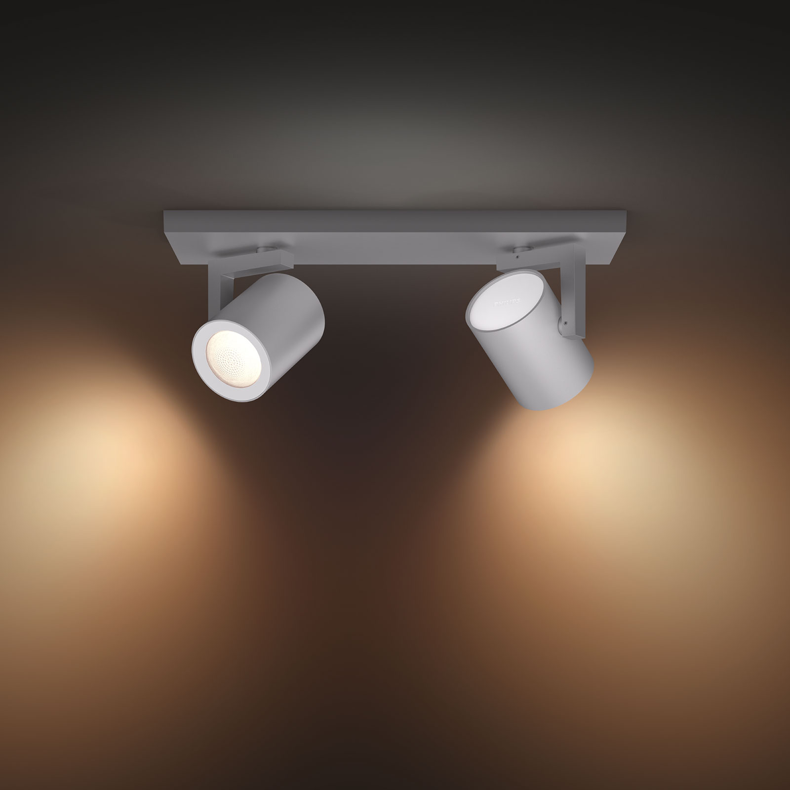 Philips Hue Argenta LED-spot 2-lamps aluminium