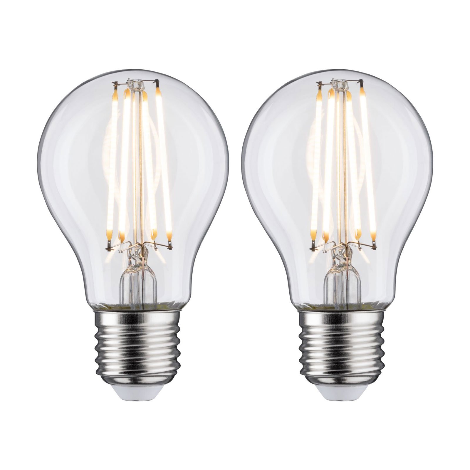 LED-Lampe E27 7W Filament 2.700K klar 2er-Packung