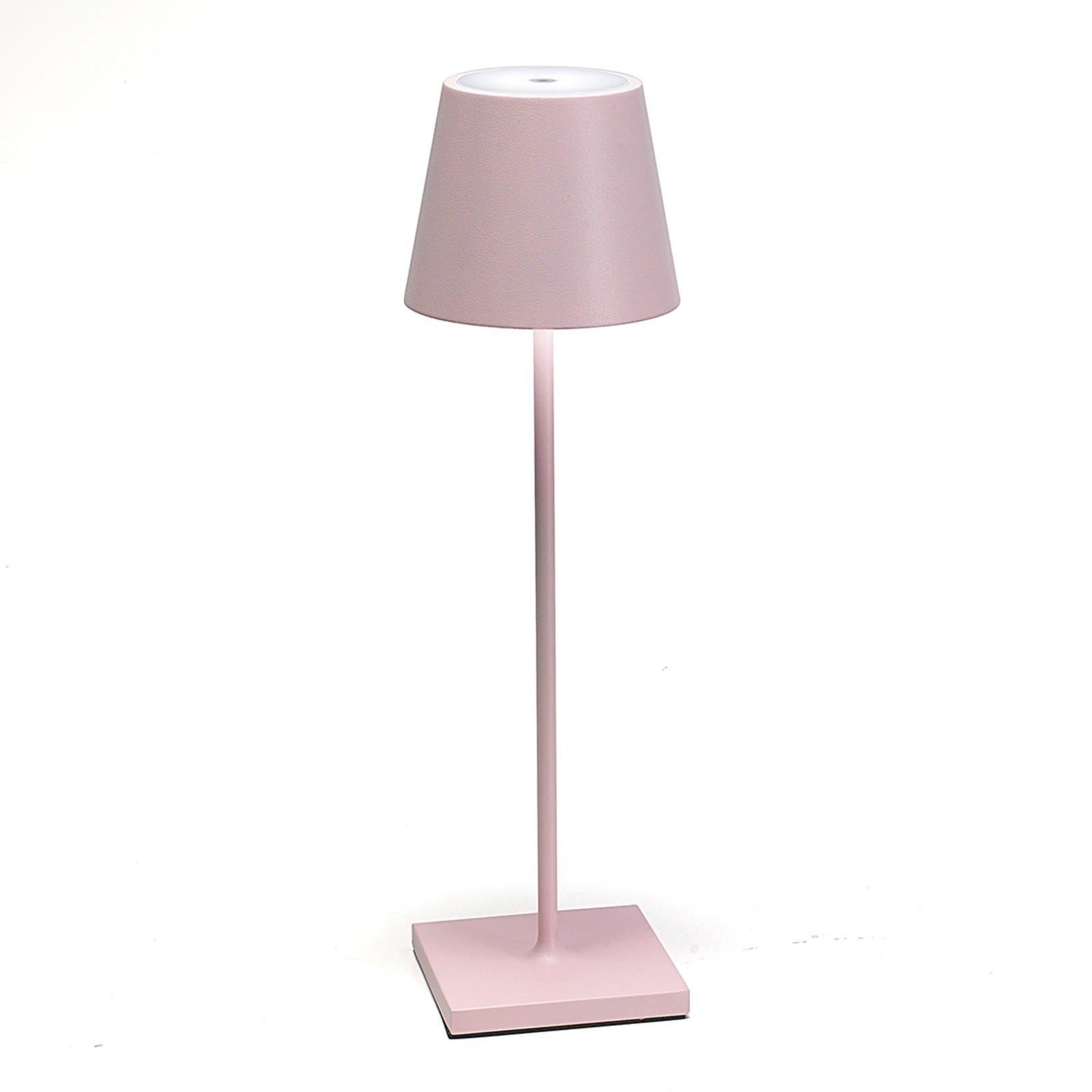 LED-Tischlampe Poldina mit Akku, portabel, rosa