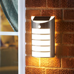 LED solar wall light Welcome, sensor, pack of 2, IP44