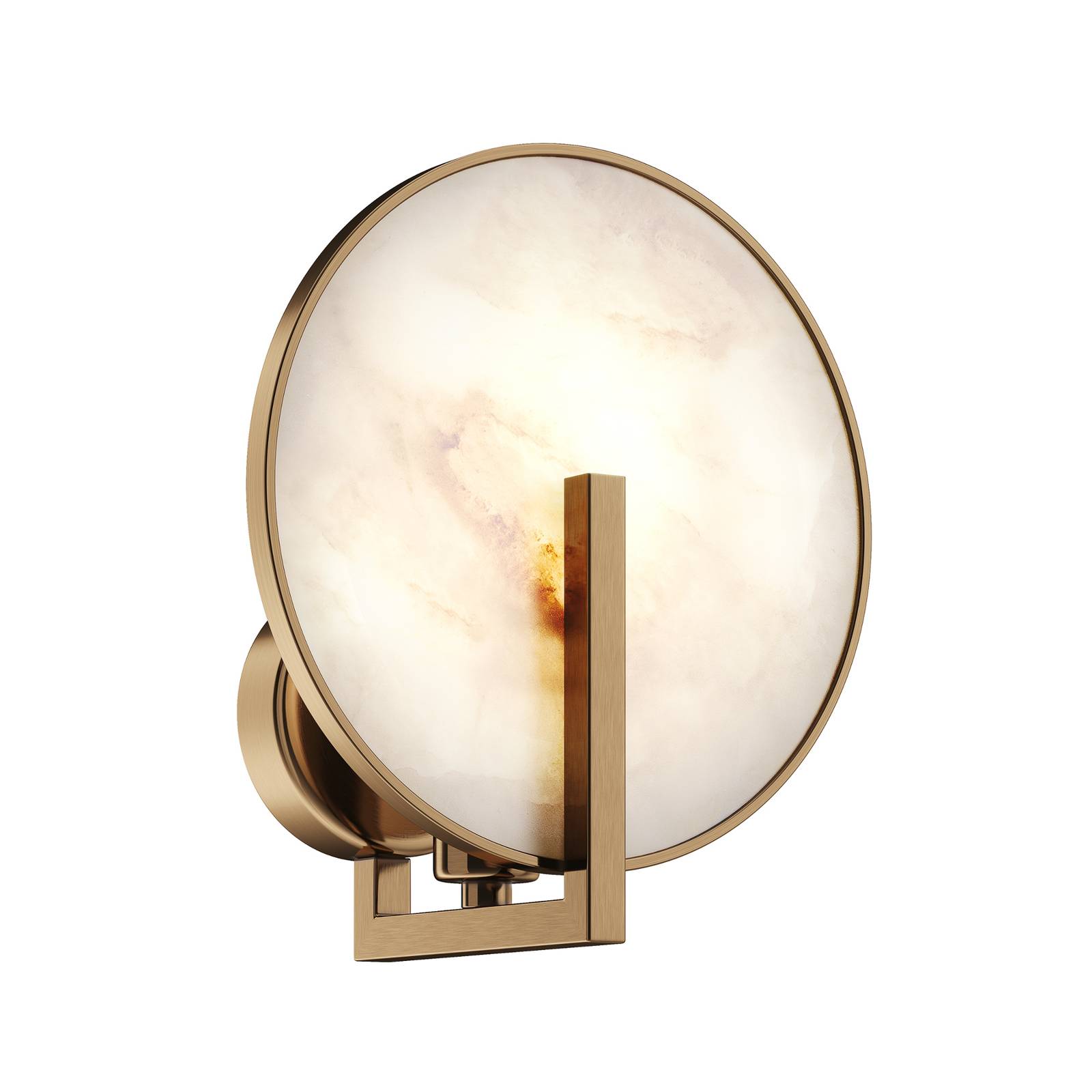 Maytoni Marmo Wandleuchte, goldfarben/naturstein, Höhe 21 cm