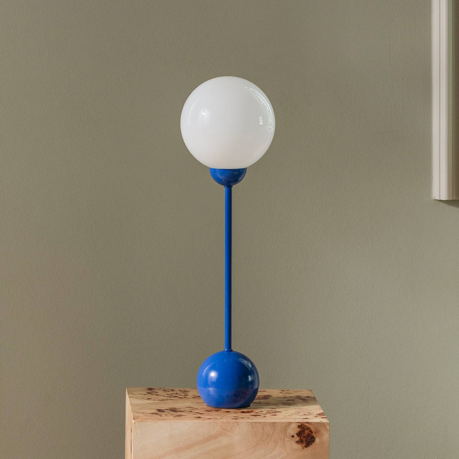 Globen Lighting tafellamp Ripley blauw, hoogte 52 cm, ijzer/glas