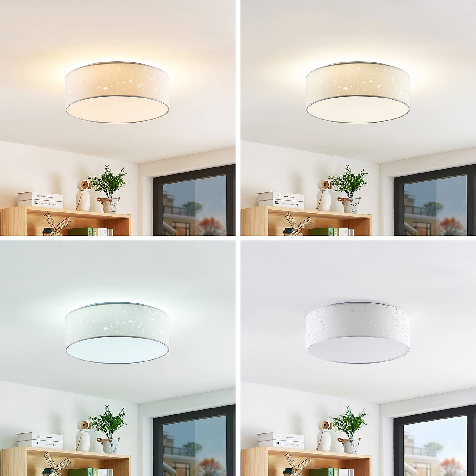 Lindby Ellamina lampa sufitowa LED, 40 cm biała