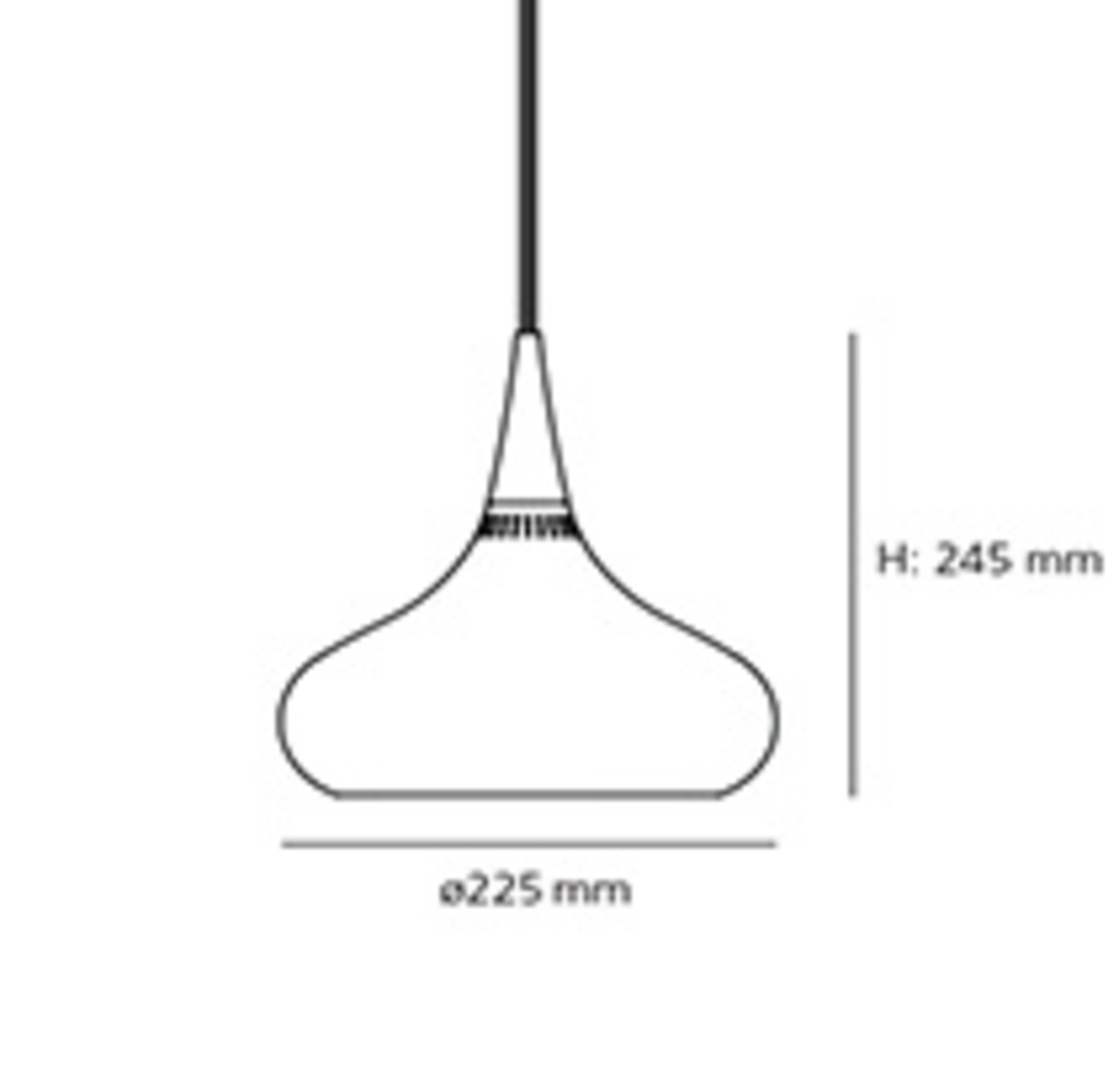 Orient Svart P1 Taklampa 3m Sladd - Fritz Hansen