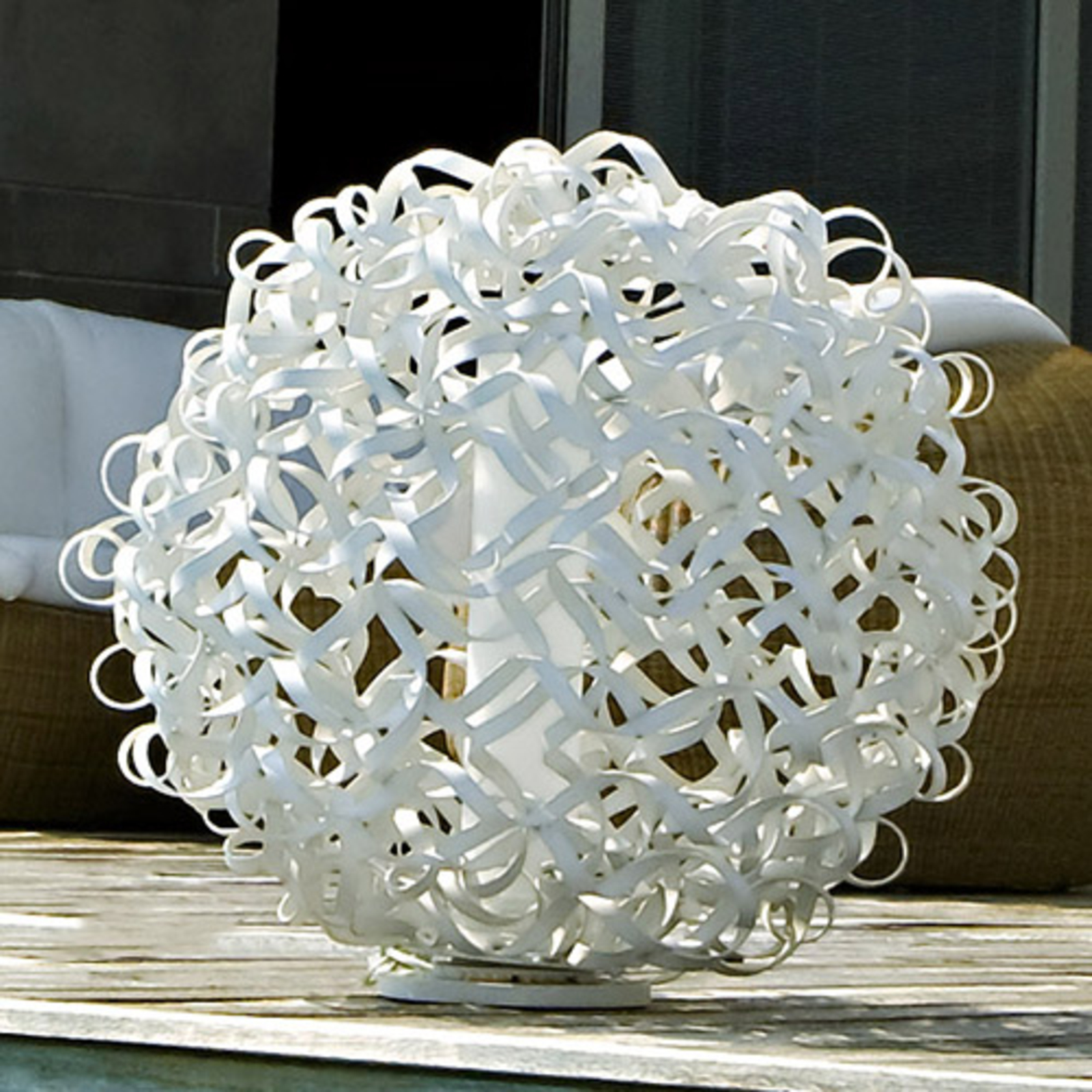 ICONE SALSOLA designerska lampa zewnętrzna, biała, 48cm