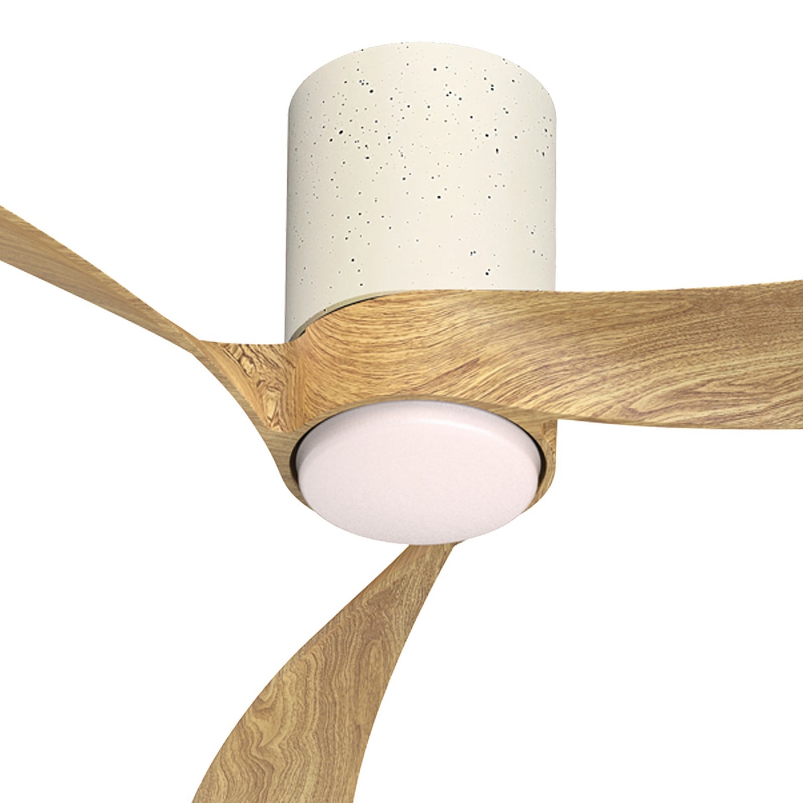Ventilador de techo LED Nemo II L, blanco/madera, CC, silencioso, CCT