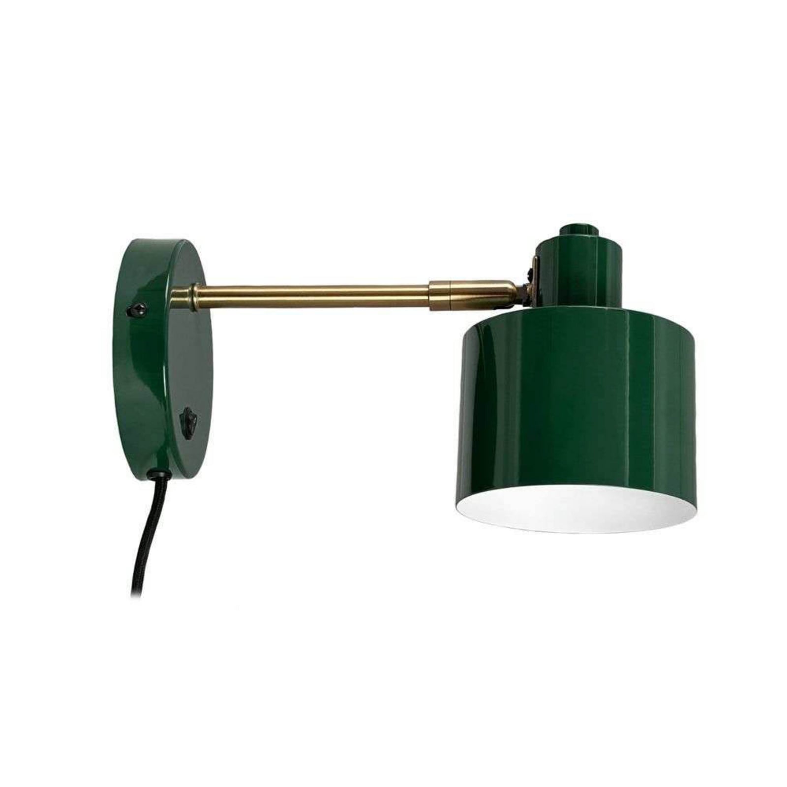 Dyberg Larsen vegglampe Ocean, mørkegrønn, utstikk 30 cm