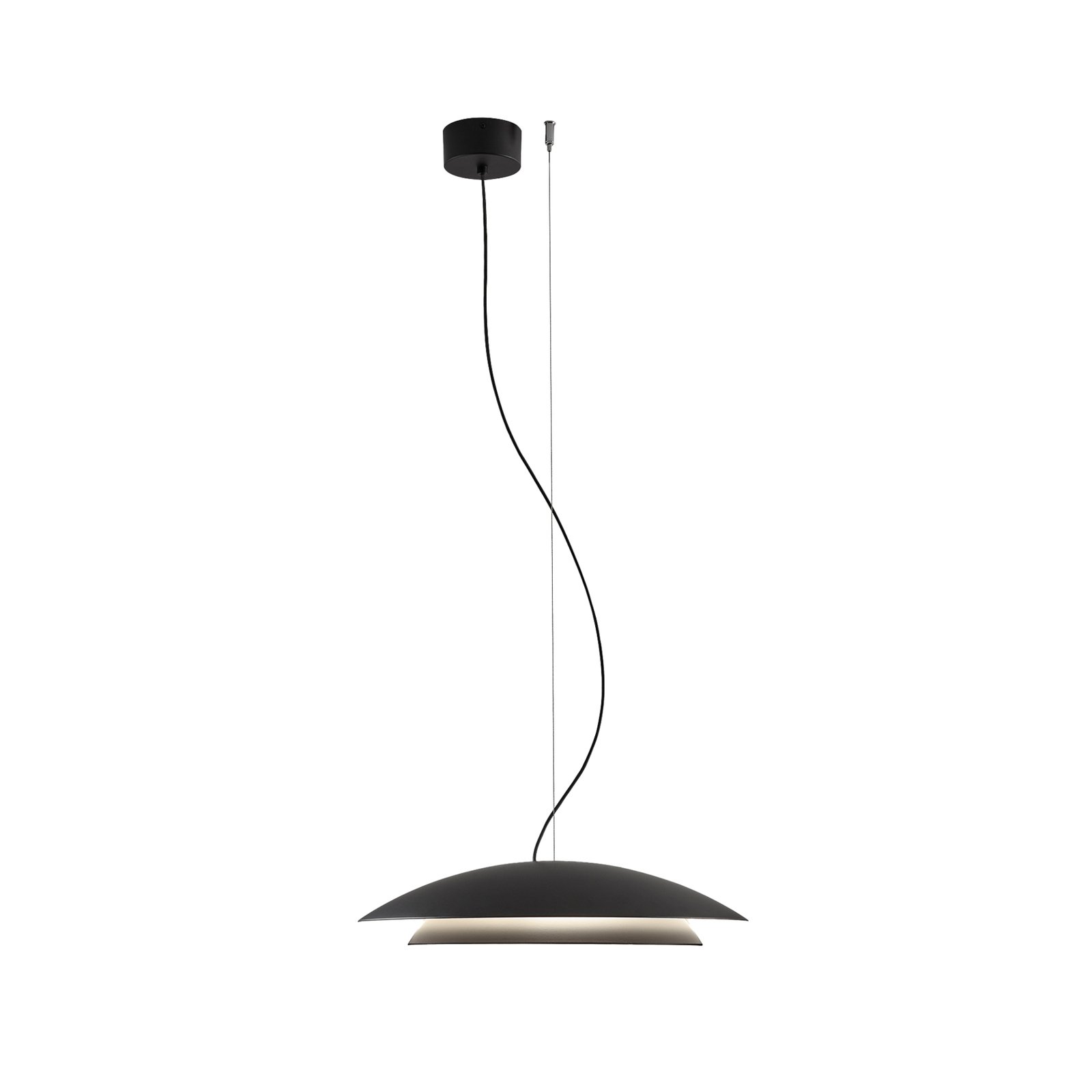 LEDS-C4 LED hanglamp Noway Big decentraal, zwart, CCT