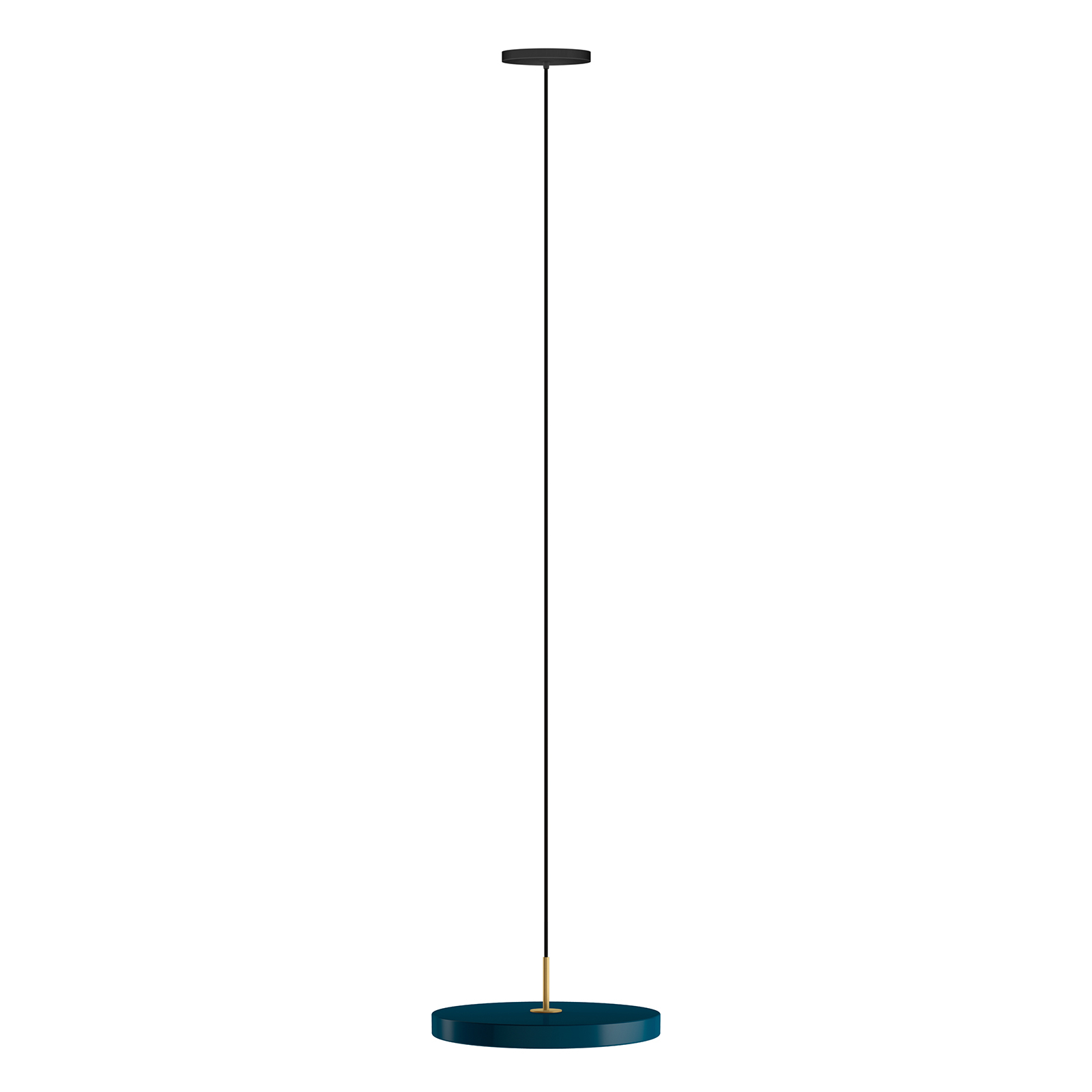 UMAGE Asteria mini hanging light brass petrol blue