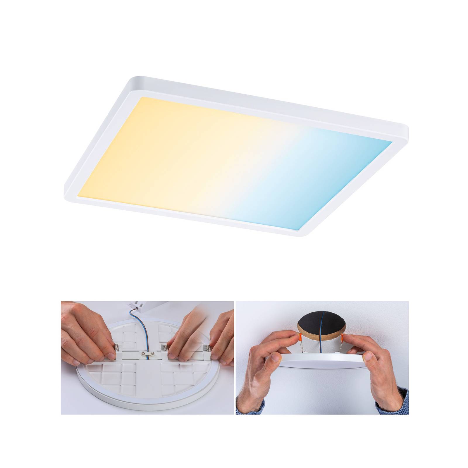 E-shop Paulmann LED panel Areo hranatý biely 23cm