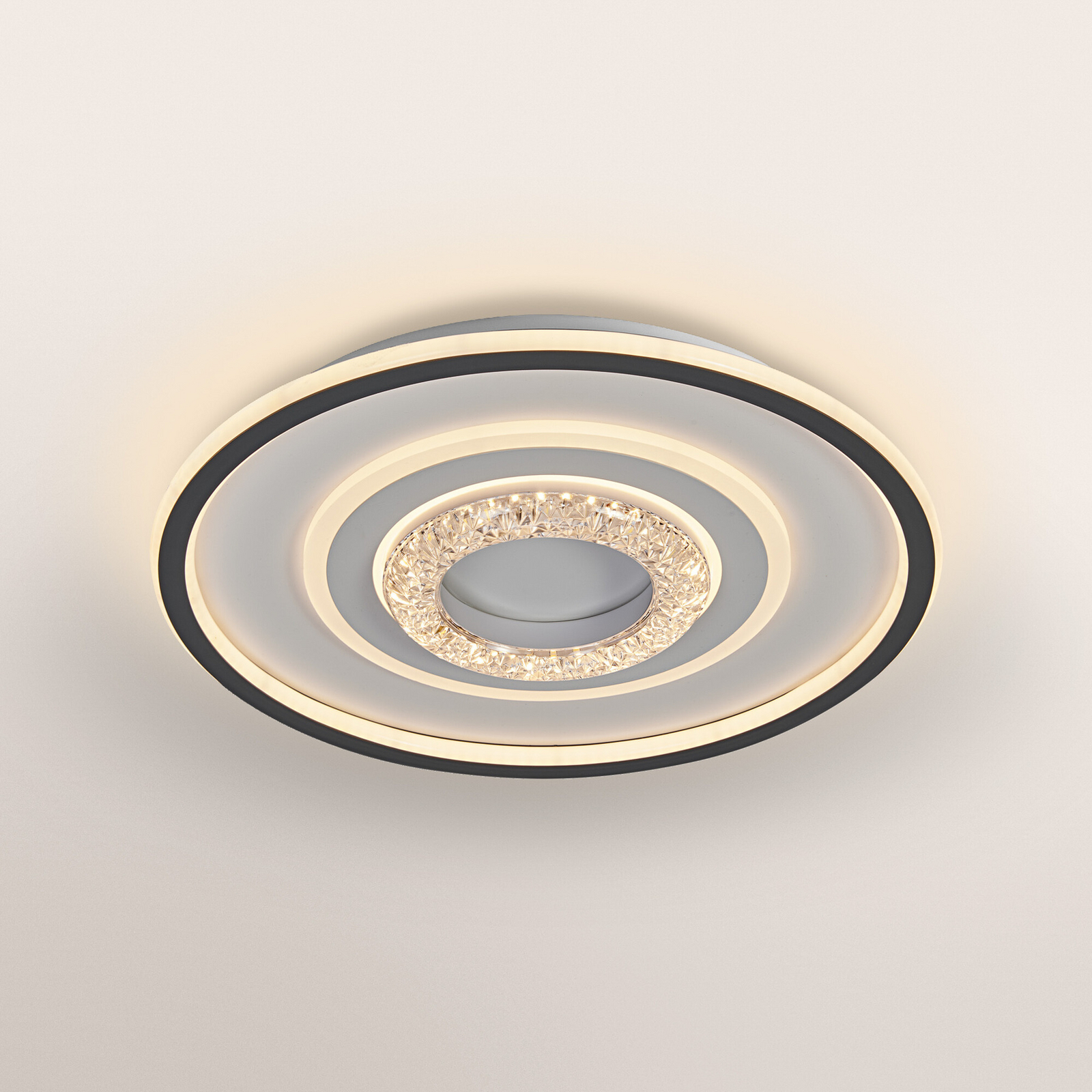 Φωτιστικό οροφής LED OSRAM ORBIS CRISTALLY, λευκό, Ø 43 cm, CCT Φωτιστικό οροφής LED OSRAM ORBIS CRISTALLY, λευκό, Ø 43 cm, CCT