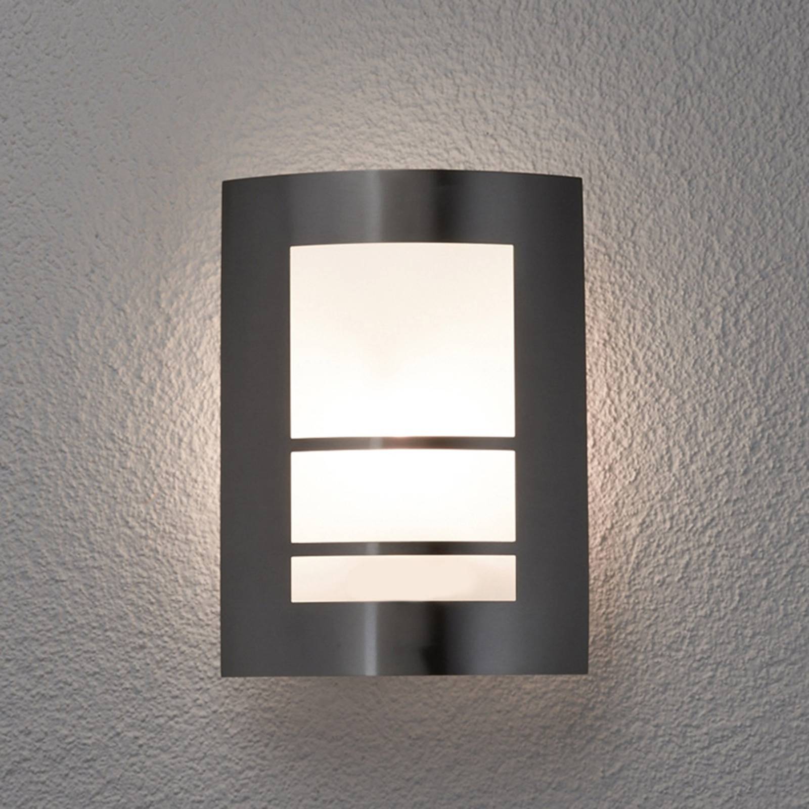 Smuk LED-udendørs væglampe Katalea i sølv