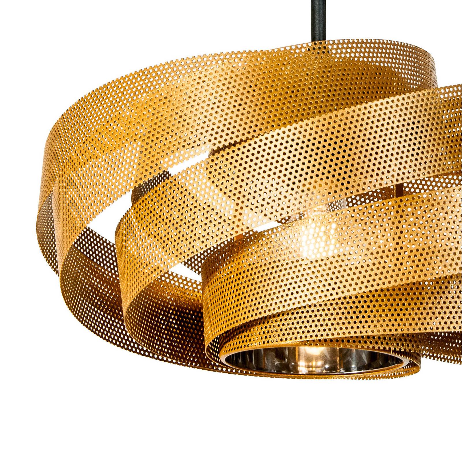 Lampa sufitowa Vento, czarno-złota, metal, Ø 40 cm, E27