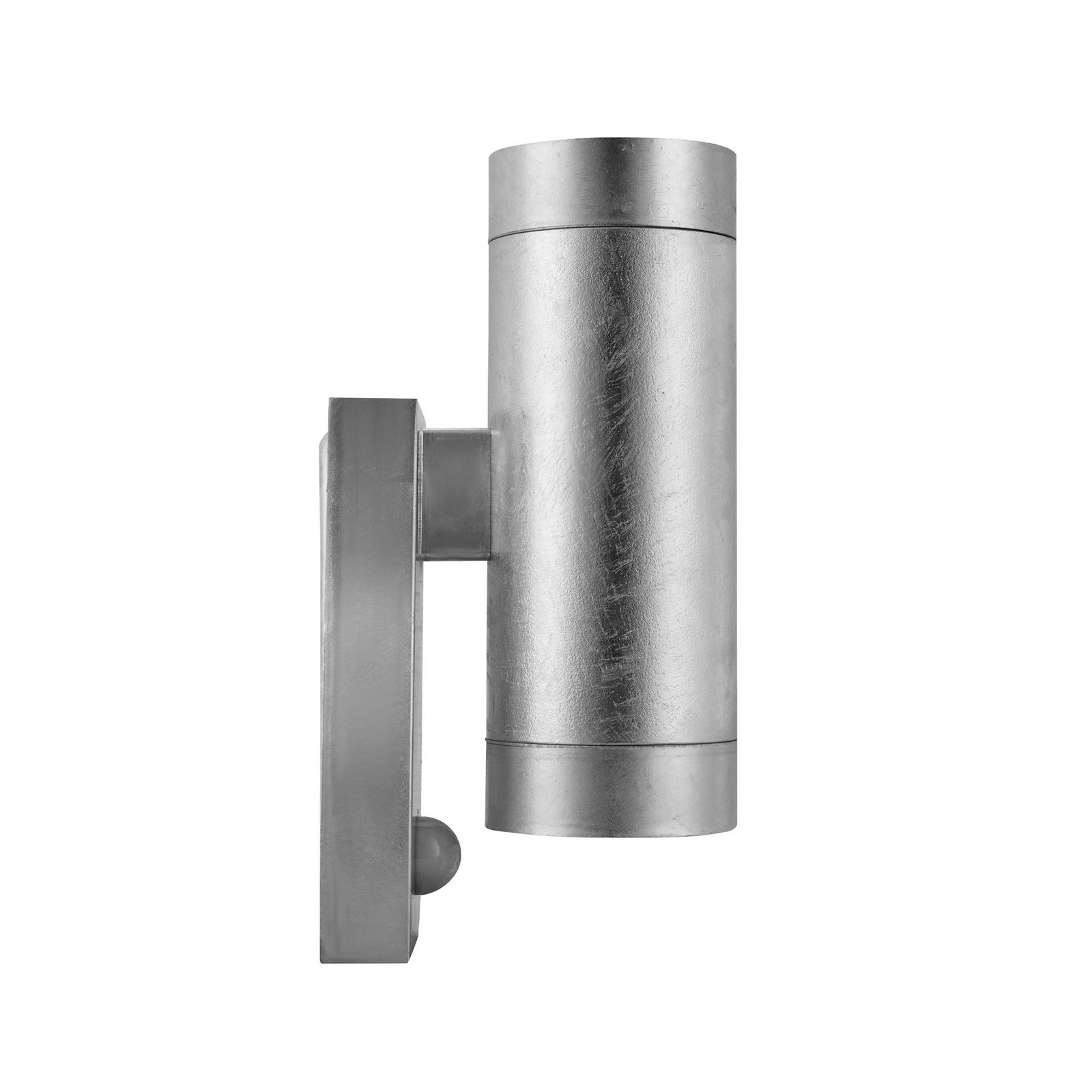 Tin Maxi Double Sensor outdoor wall lamp, galvanised, IP54, GU10