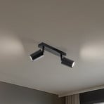 Zoom ceiling spotlight, 2-bulb, black