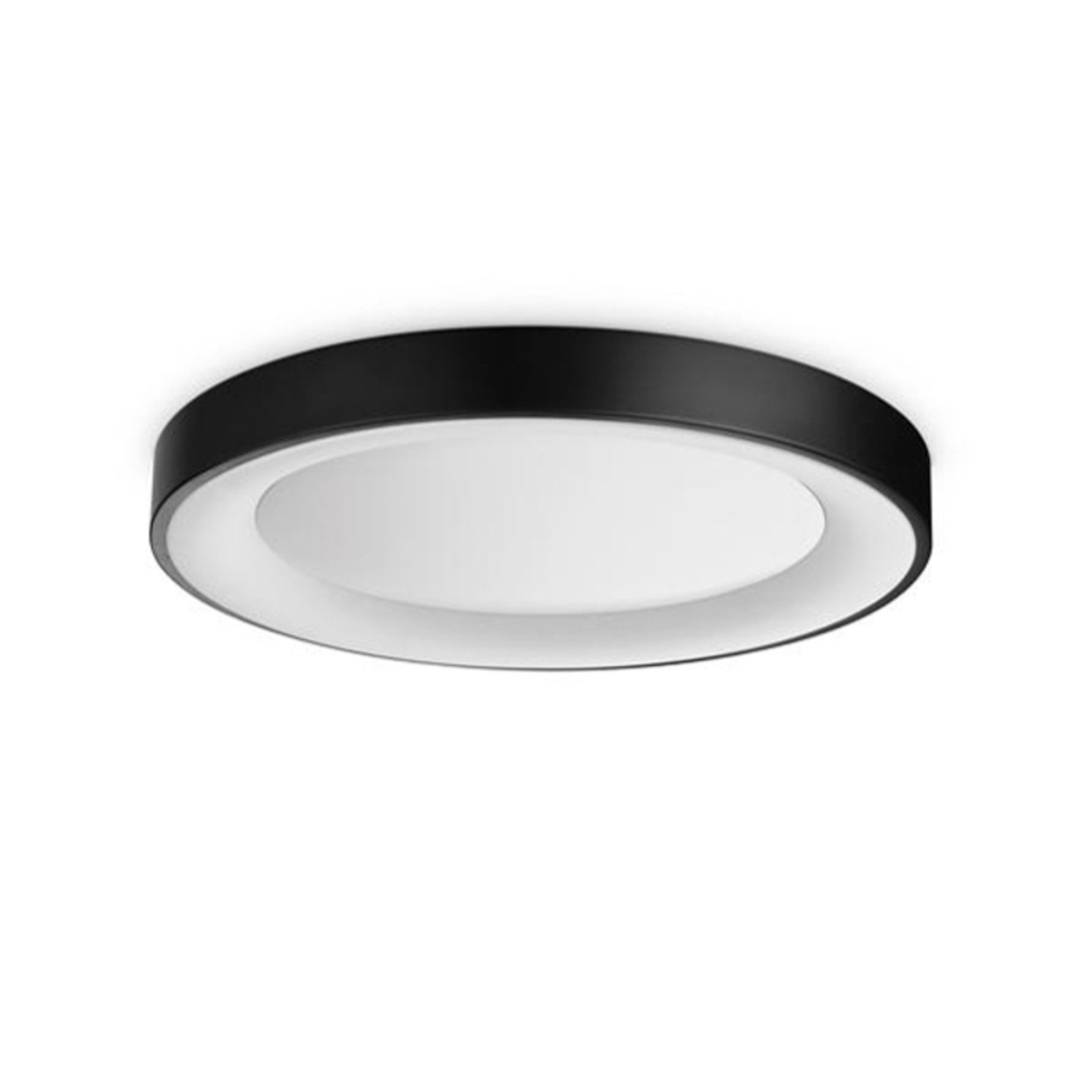 Ideal Lux LED ceiling light Planet, black, Ø 50 cm, metal