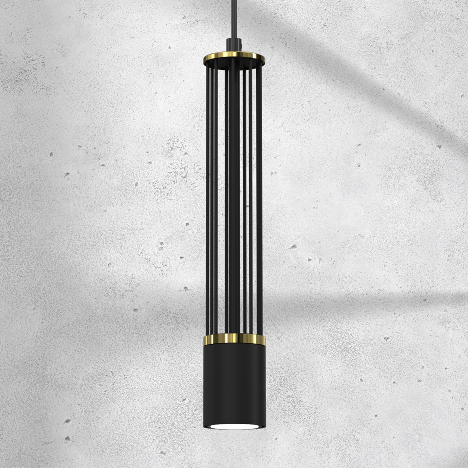 Eko-Light Lampă suspendată Estilo negru 1 bec - Camera de zi / sufragerie - Modern - negru auriu - Metal