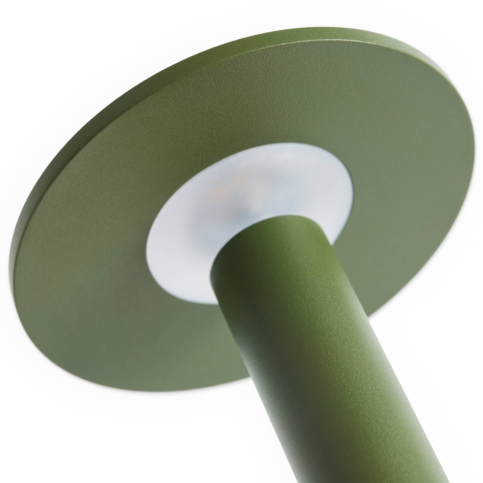 HAY HAY LED stolní lampa na baterie HOST PORTABLE, olivově zelená, 22 cm, IP44