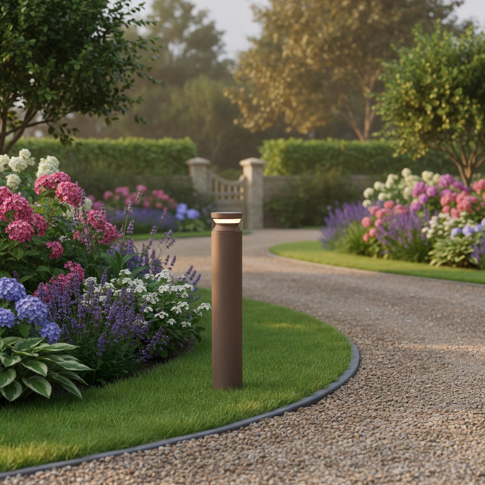 Ideal Lux LED осветление за пътеки Boeing, височина 70 cm, кафе