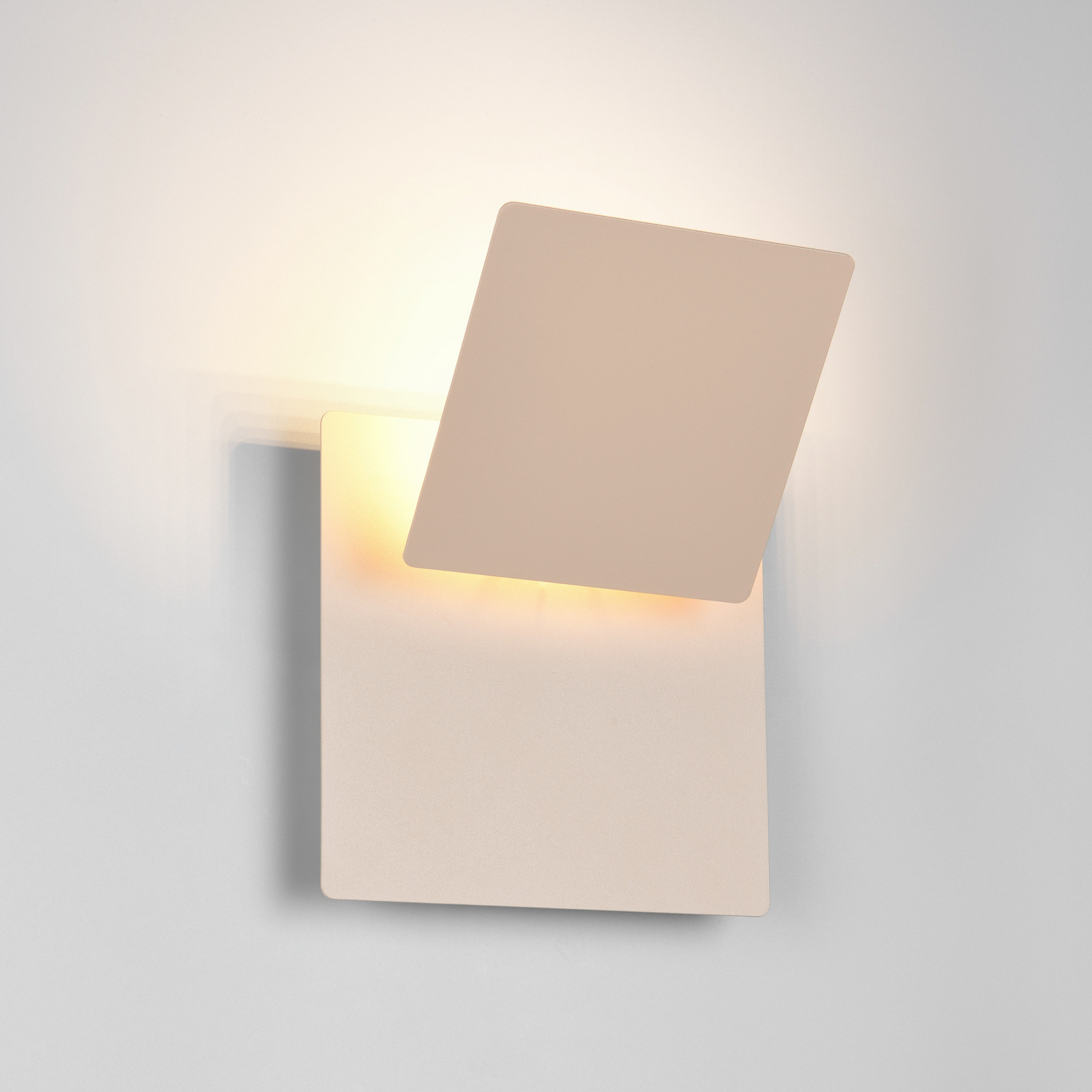 Applique murale LED Mio, couleur beige, largeur 18 cm, métal