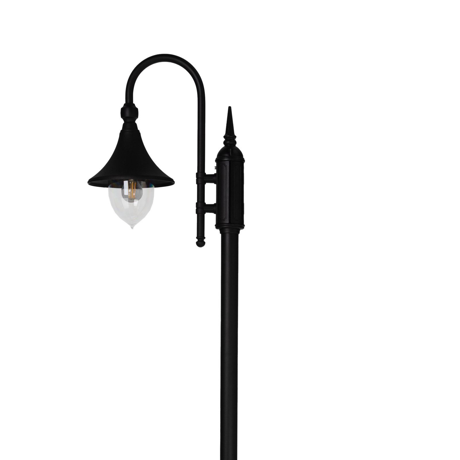 Florence 1 Lampadaire de Parc avec Ancrage Sol Noir - Norlys