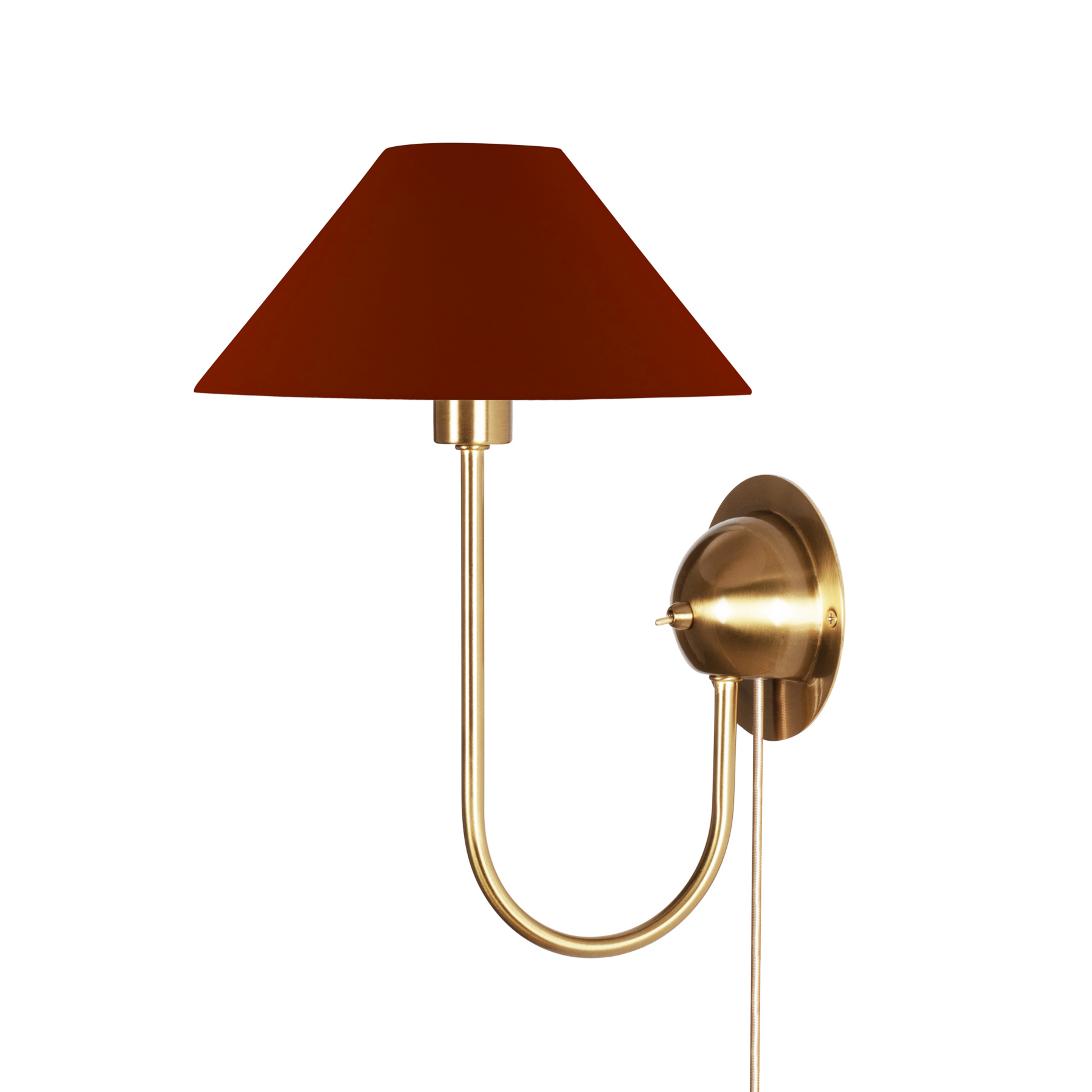 Aplique de pared IRIS, color burdeos, altura 32 cm, metal - Globen Lighting
