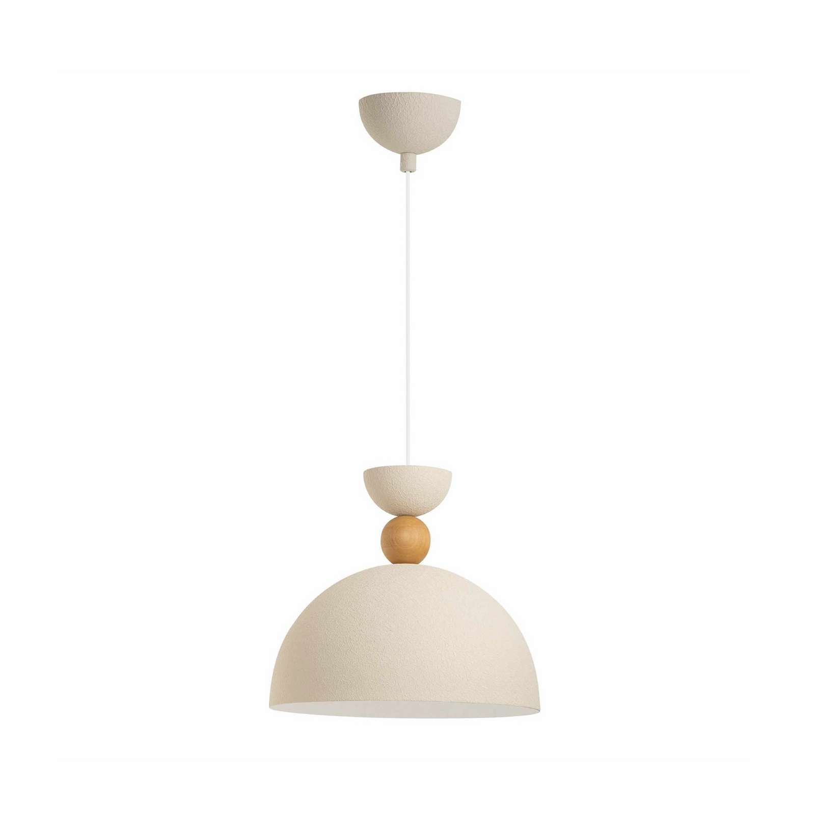 Kure-riippuvalaisin, beige, halkaisija 30 cm, metallia, E27