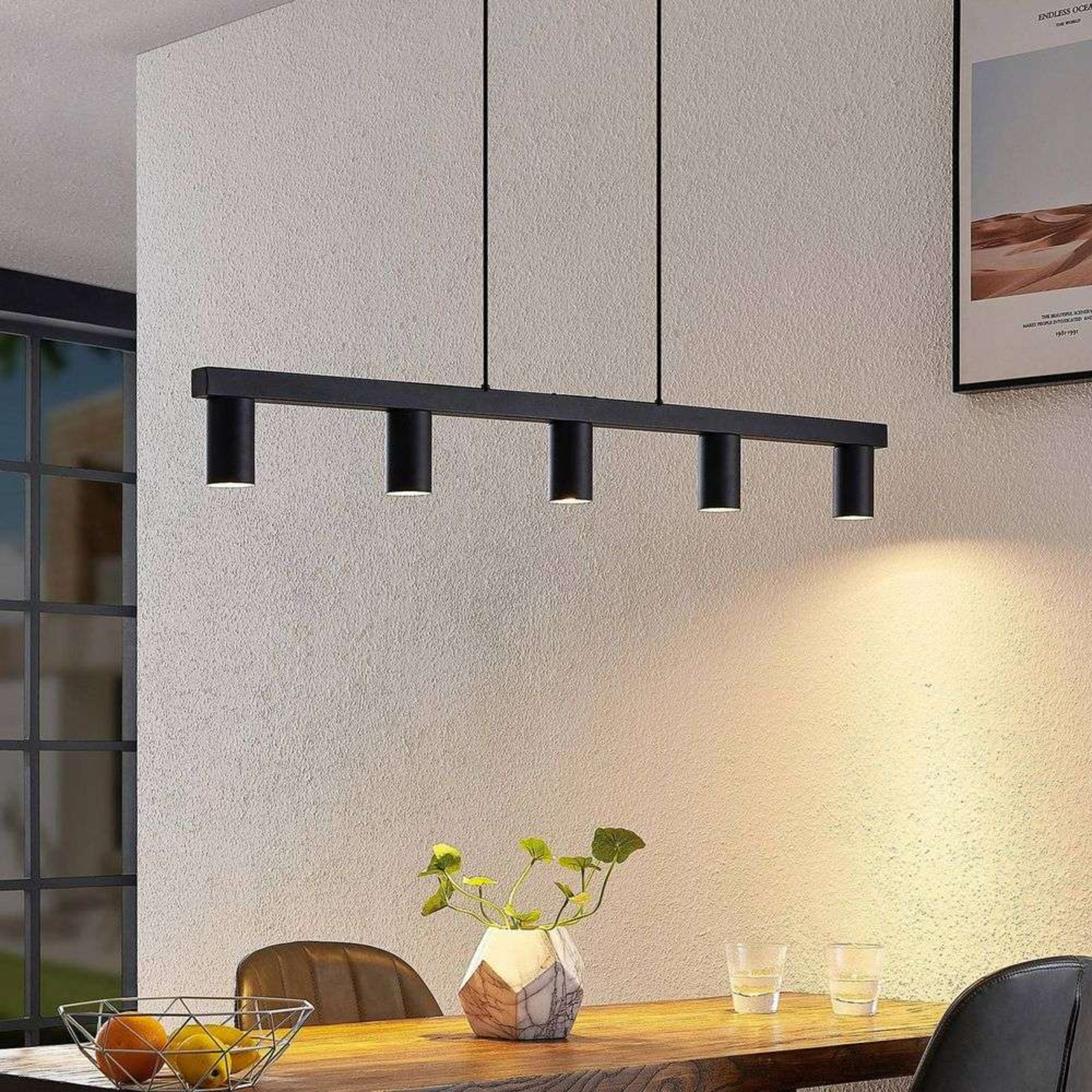 Baliko 5 Pendant Black - Lindby