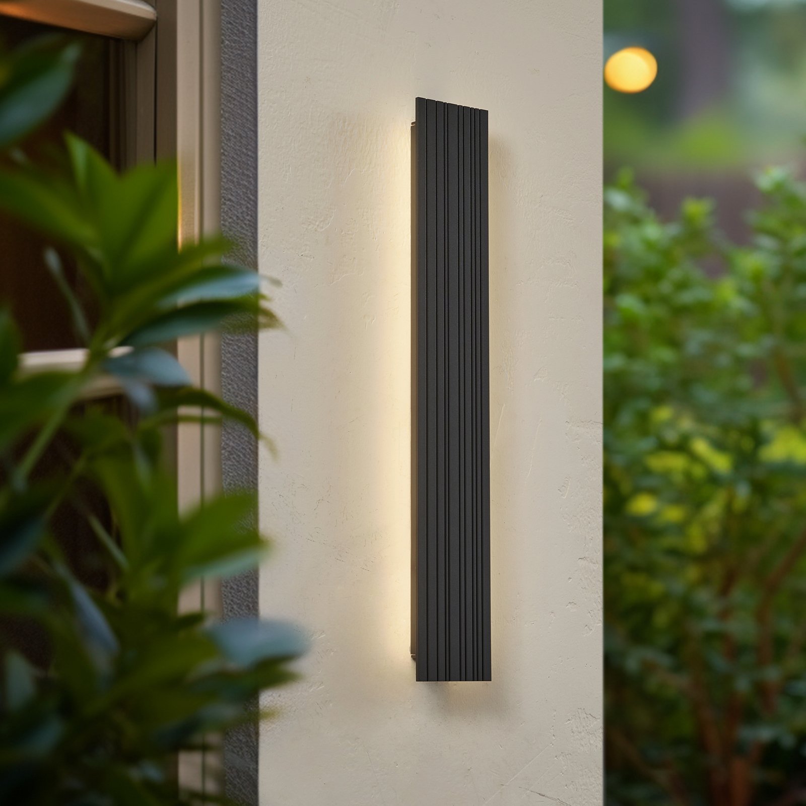 Melira LED Draußen Wandleuchte 60cm Anthrazit - Lucande