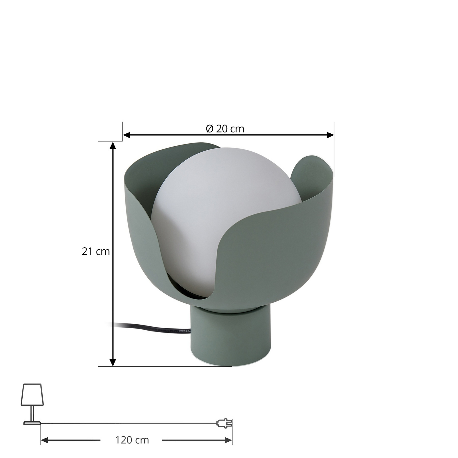 Fiora Table Lamp Green - Lindby